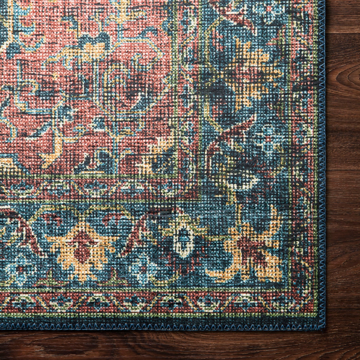 Loloi Skye Denim/Brick Power Loomed Rug