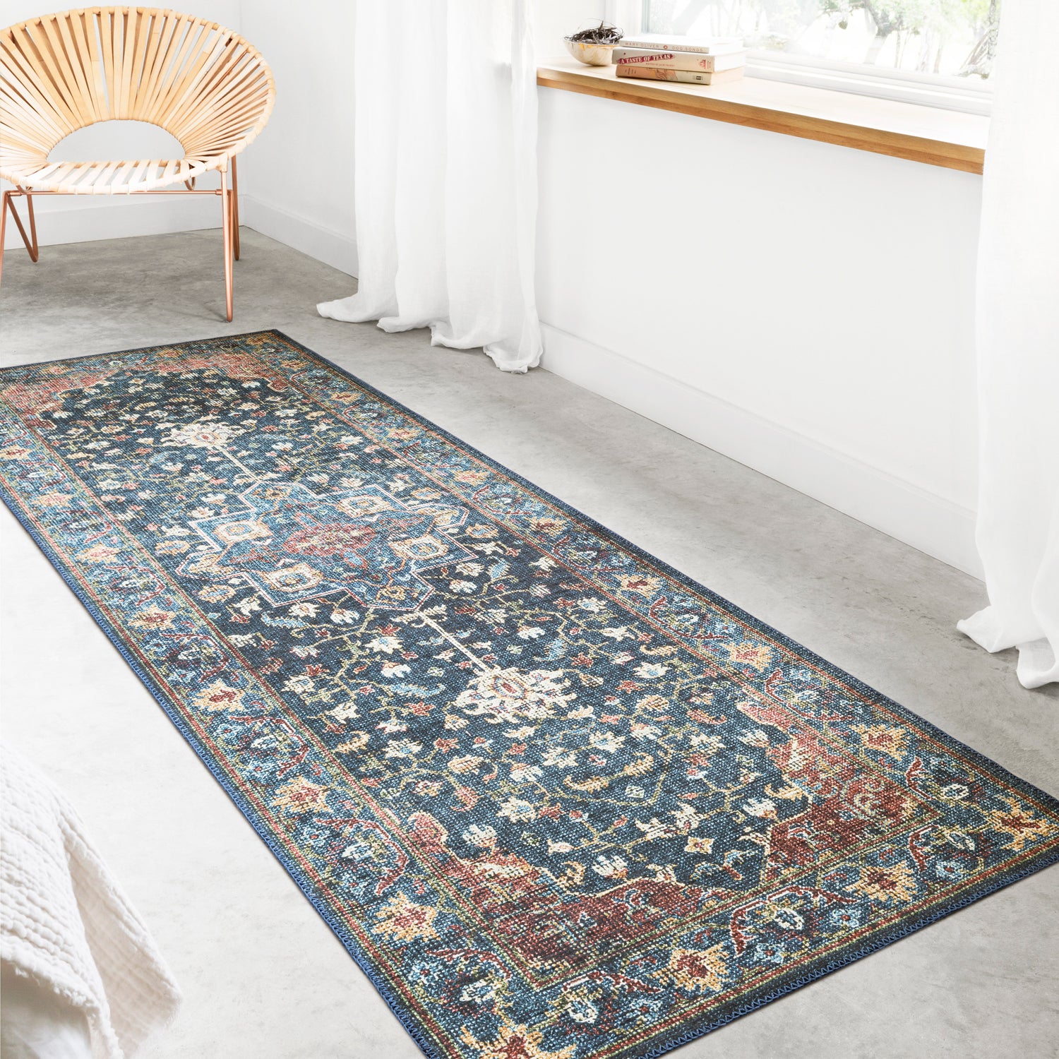 Loloi Skye Denim/Brick Power Loomed Rug