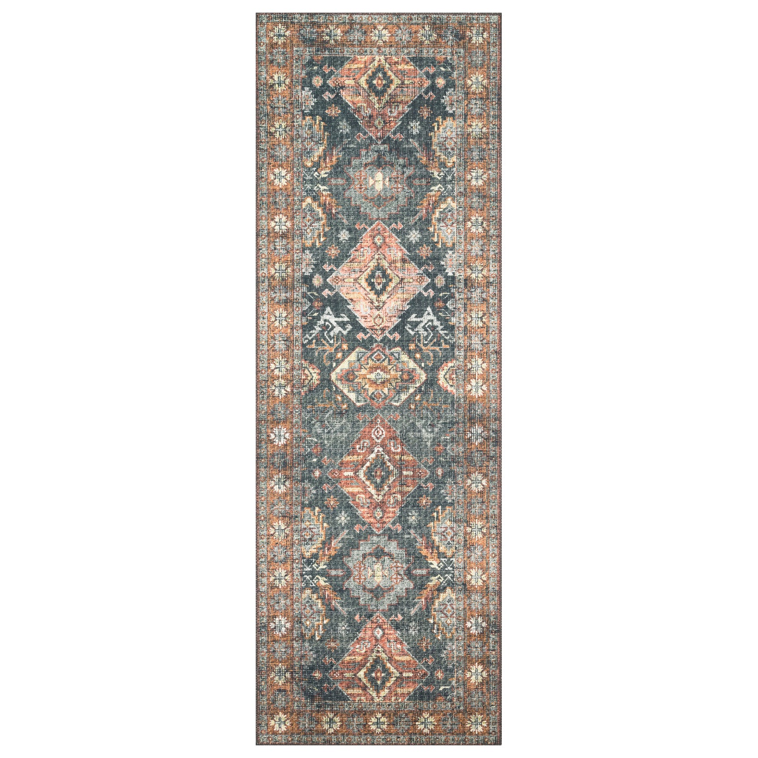Loloi Skye Sea/Rust Power Loomed Rug