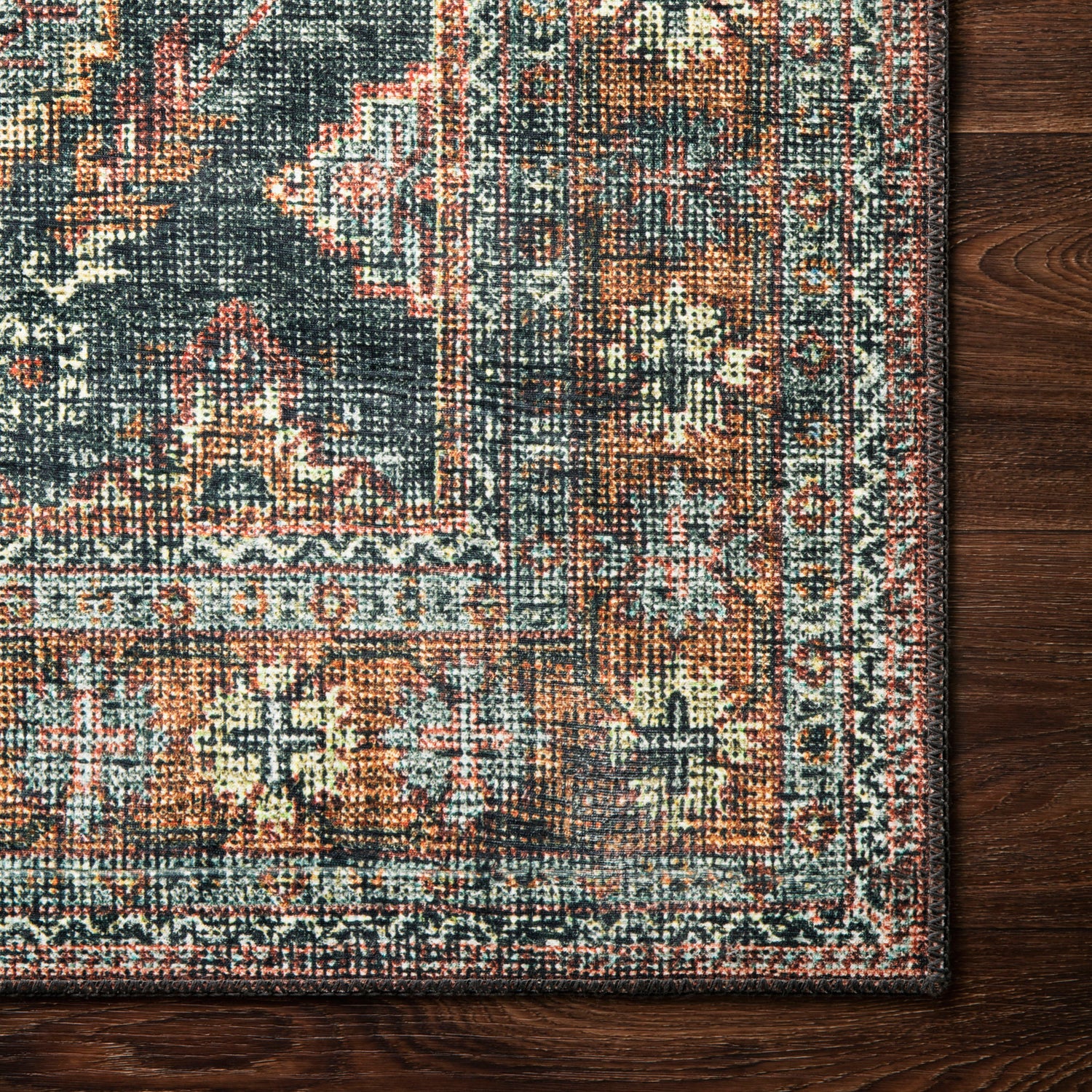 Loloi Skye Sea/Rust Power Loomed Rug
