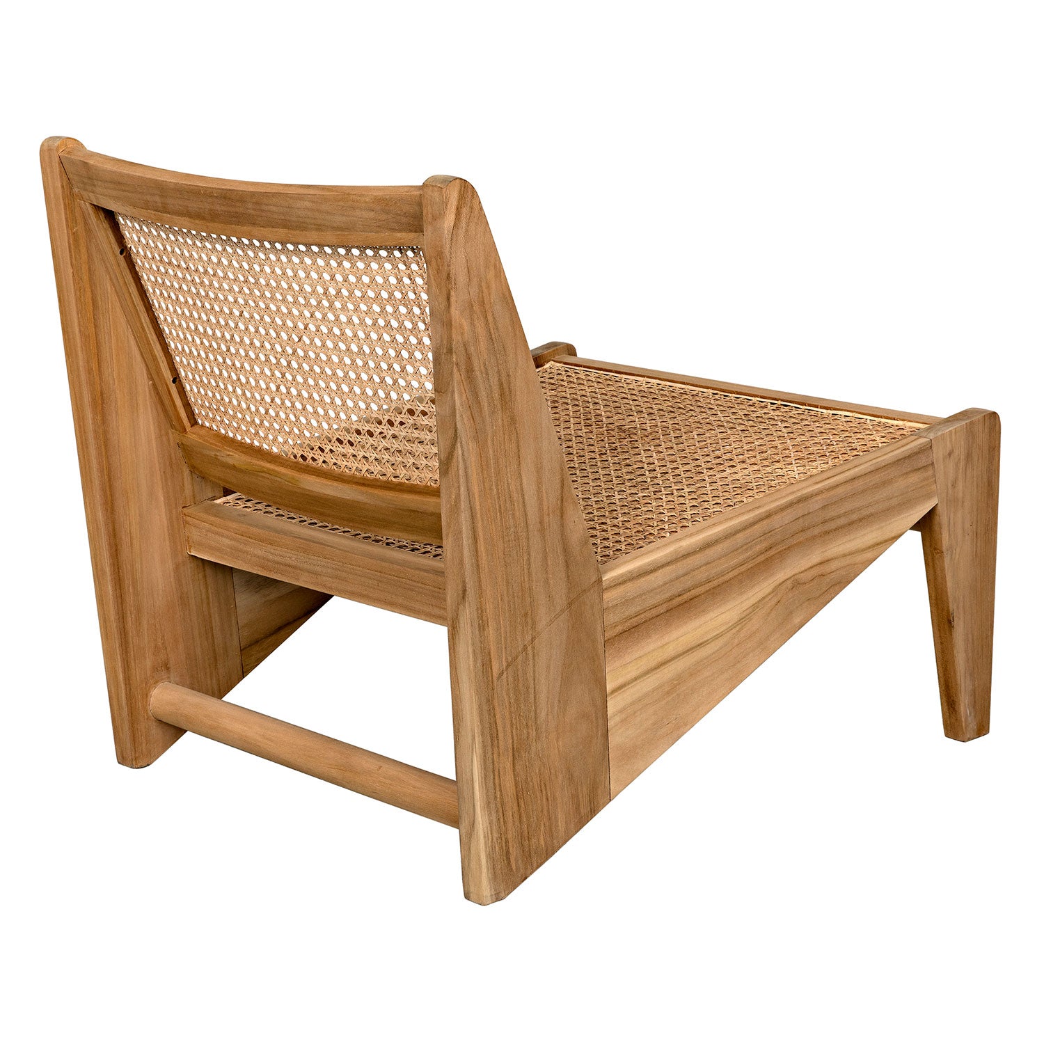 Noir Udine Teak Chair With Caning