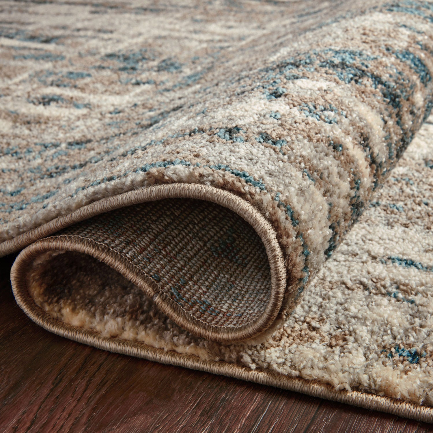 Loloi Spirit Stone/Blue Power Loomed Rug