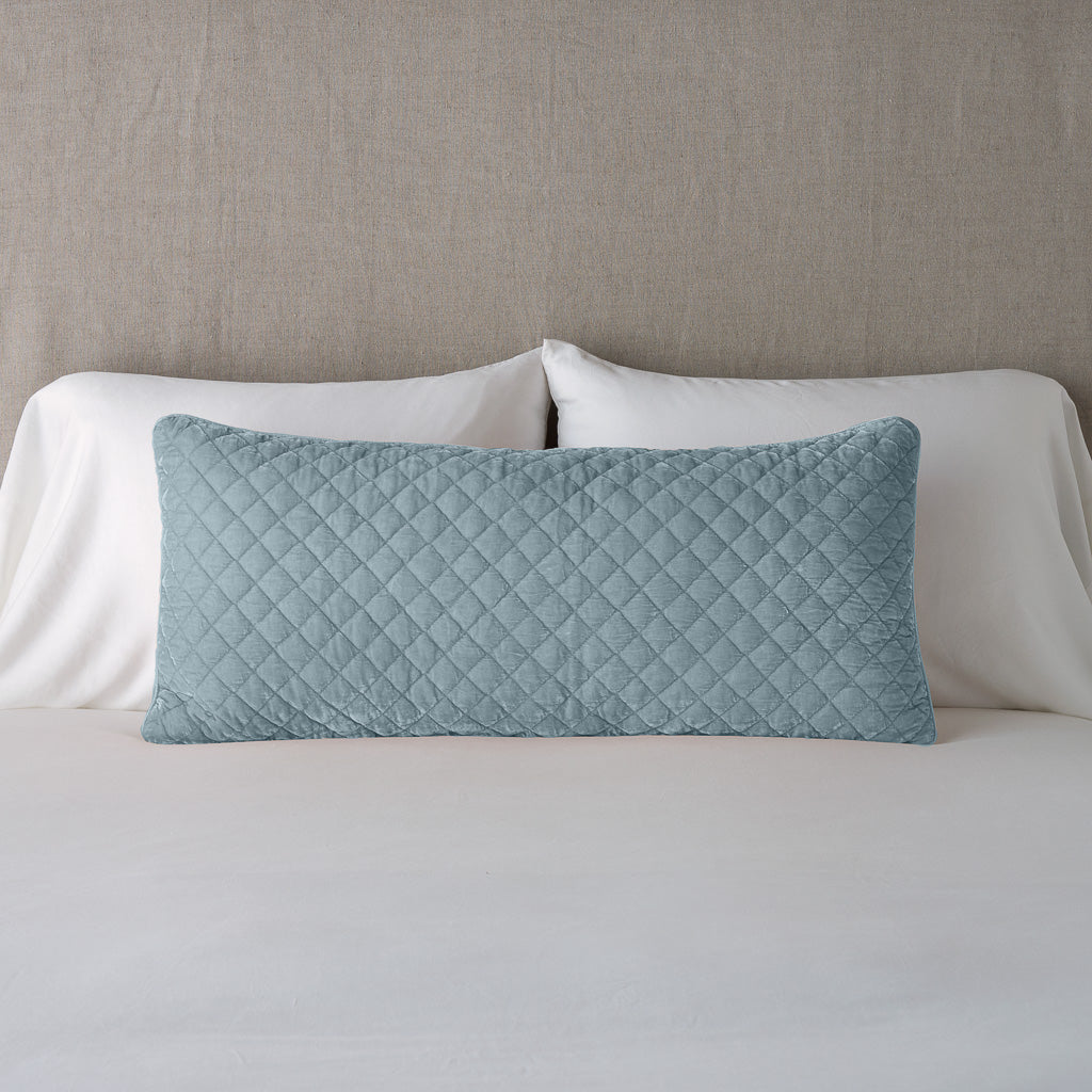 Bella Notte Silk Velvet Quilted Lumbar Throw Pillow