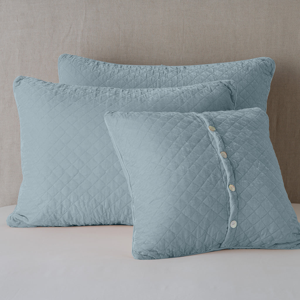Bella Notte Silk Velvet Quilted Pillow Sham