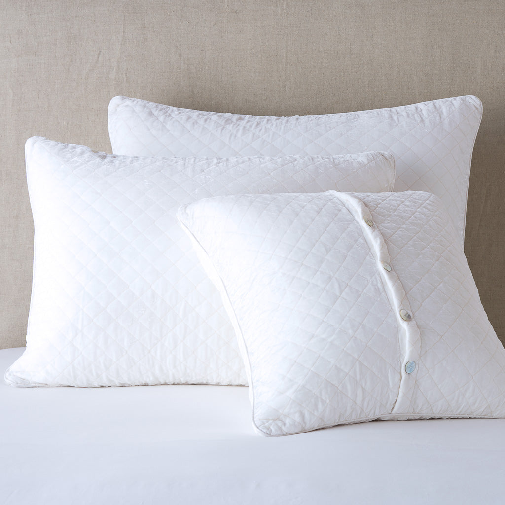 Bella Notte Silk Velvet Quilted Pillow Sham