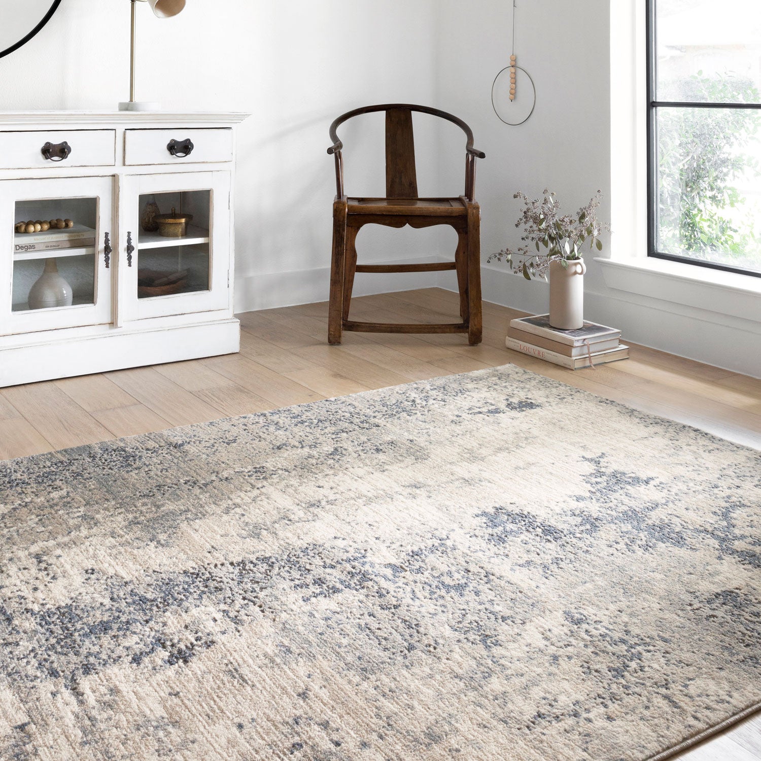 Loloi Teagan Natural/Denim Power Loomed Rug