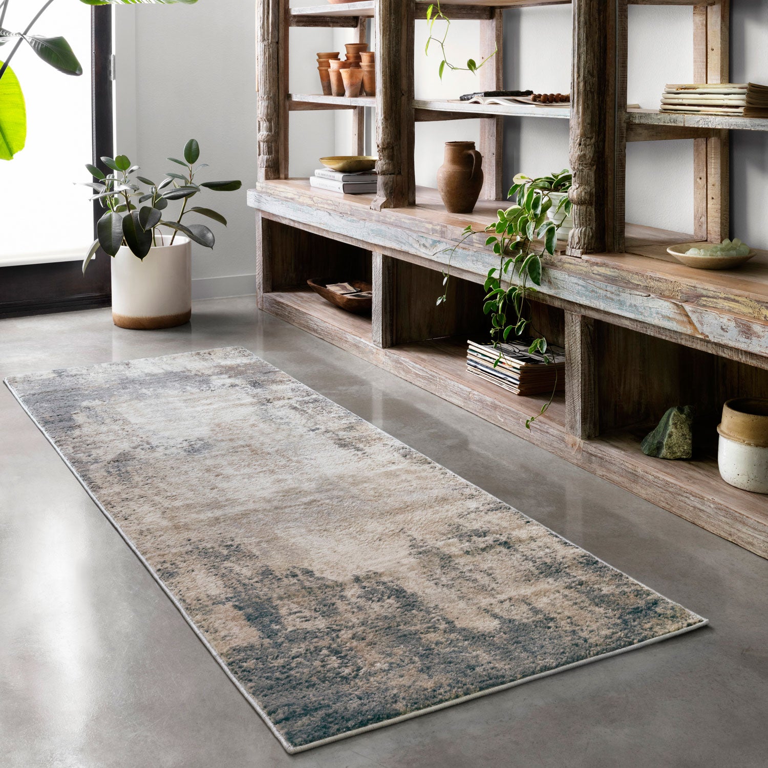 Loloi Teagan Ivory/Mist Power Loomed Rug