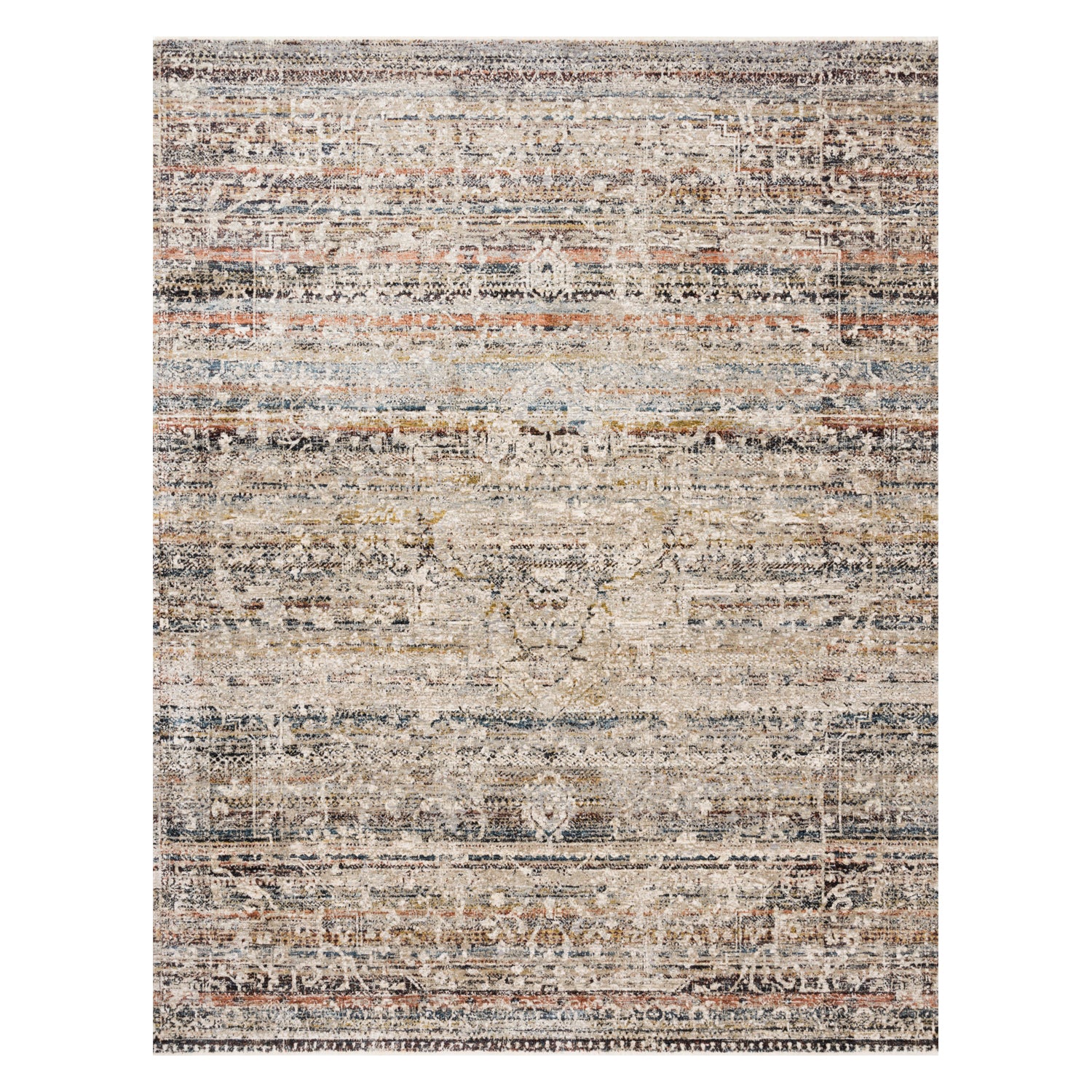 Loloi Theia Taupe/Multi Power Loomed Rug