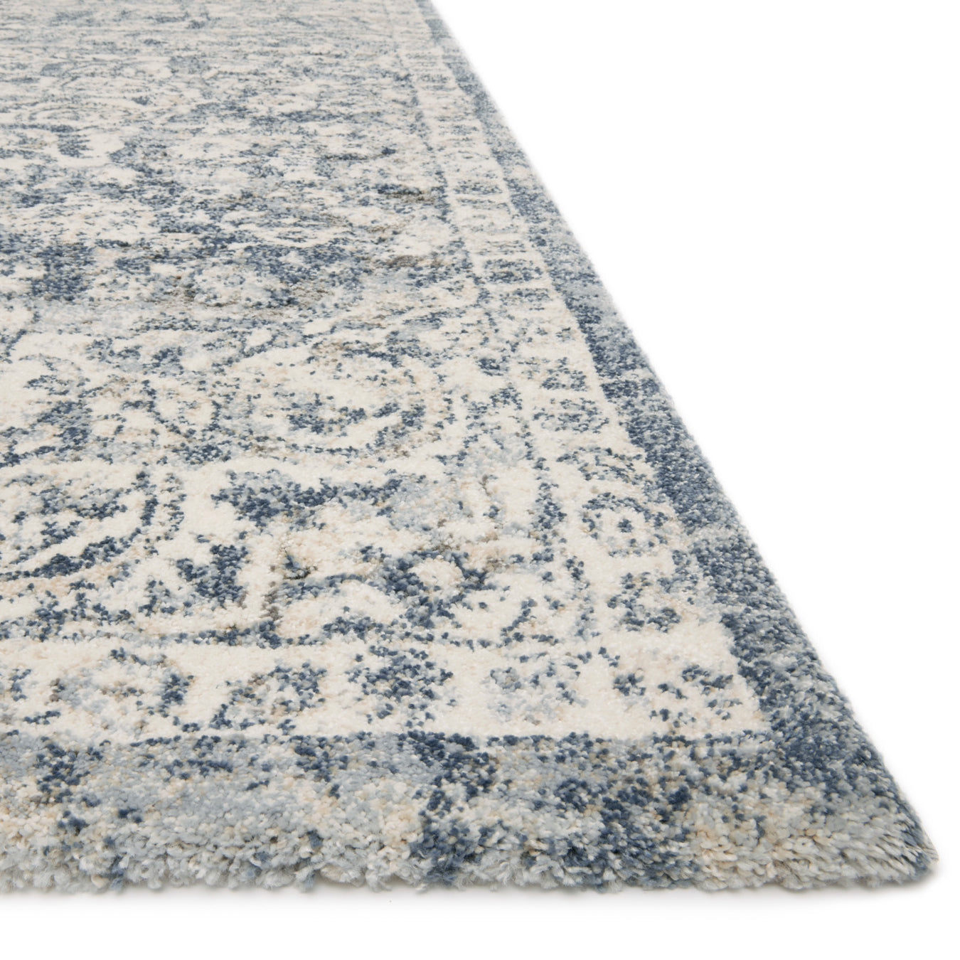 Loloi Theory Ivory/Blue Power Loomed Rug