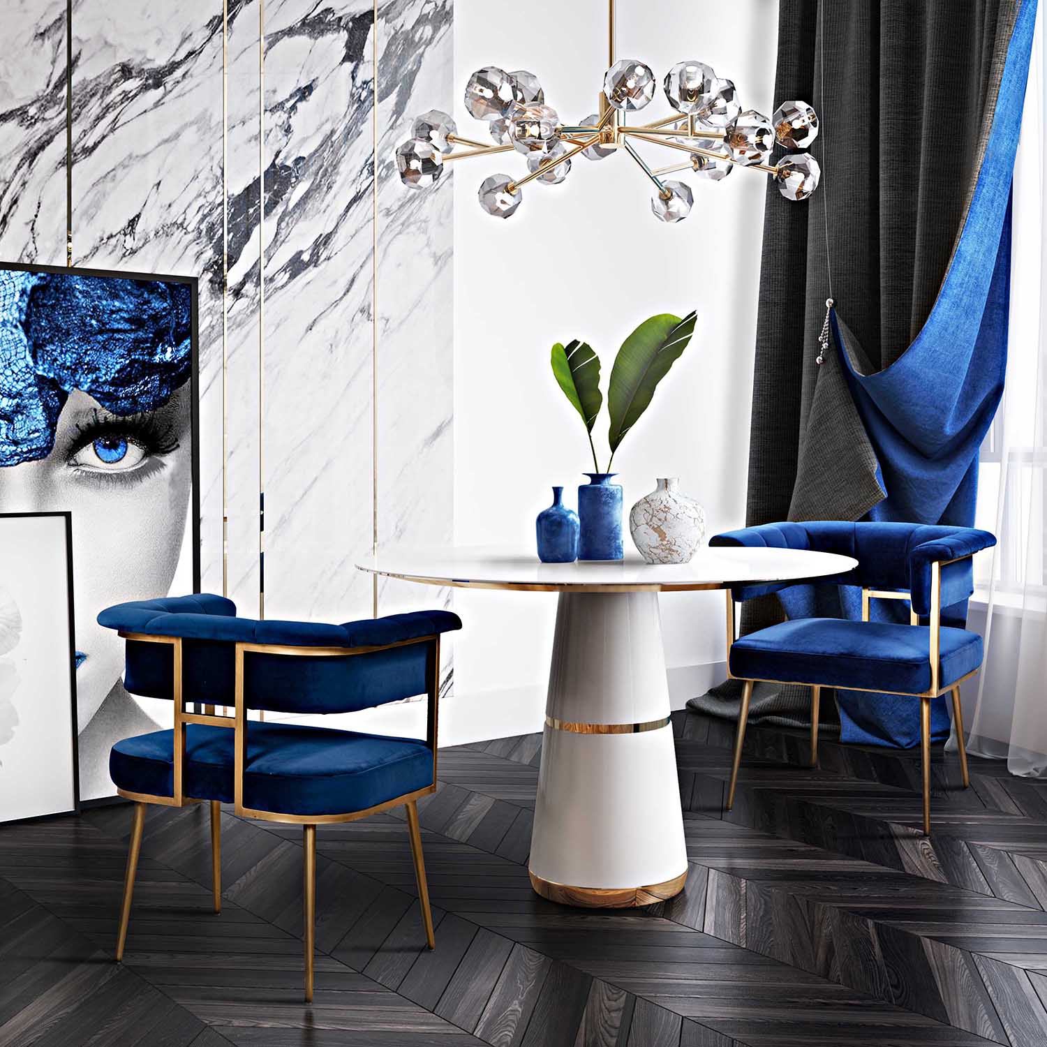 TOV Furniture Astrid Velvet Dining Chair