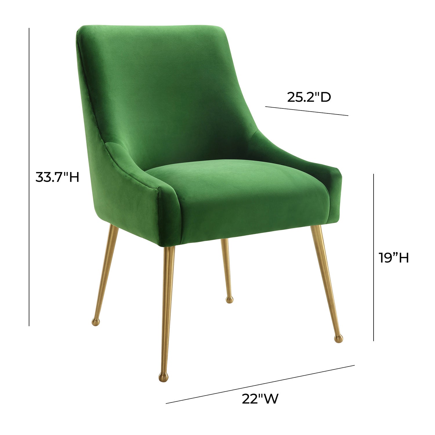 TOV Furniture Beatrix Velvet Side Chair