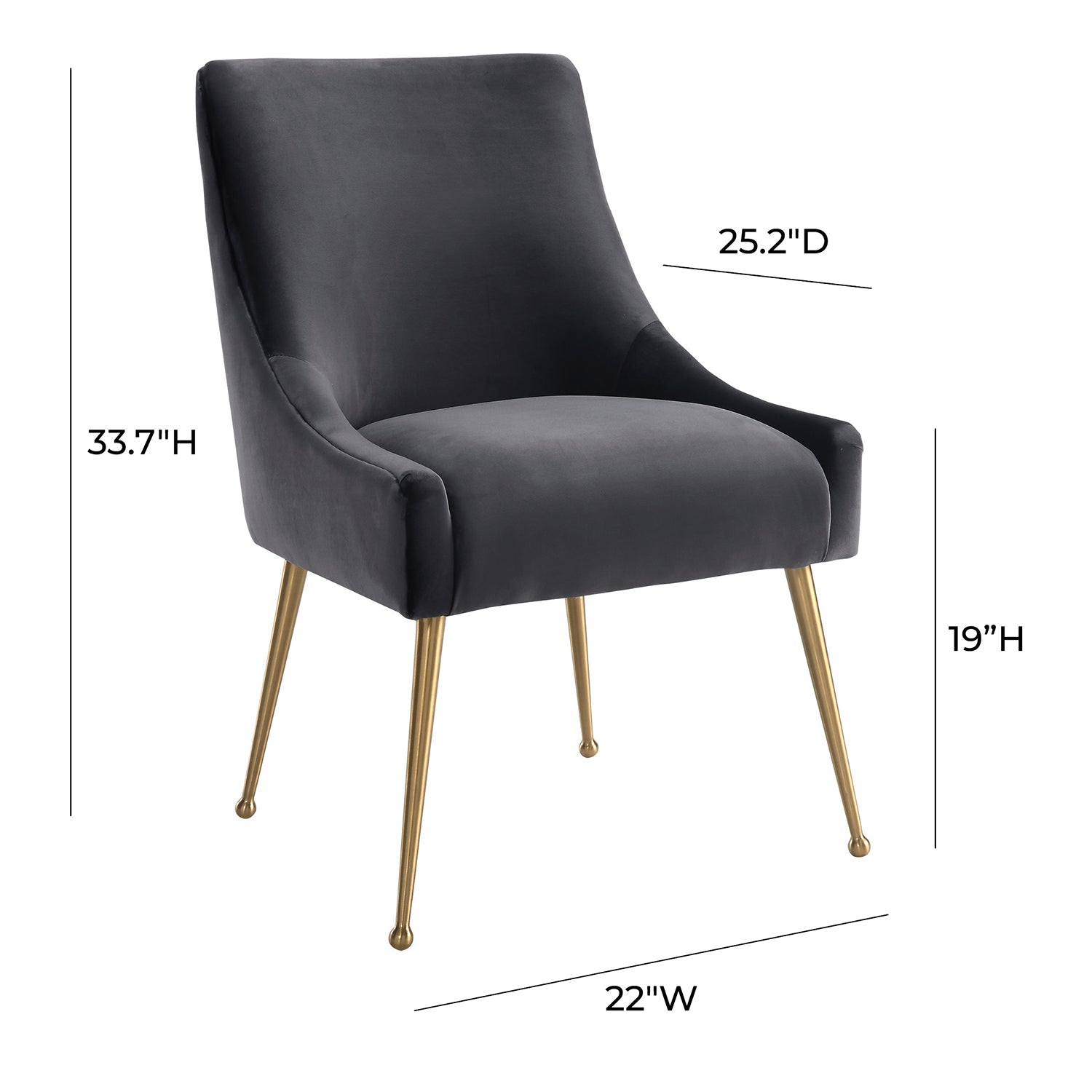 TOV Furniture Beatrix Velvet Side Chair