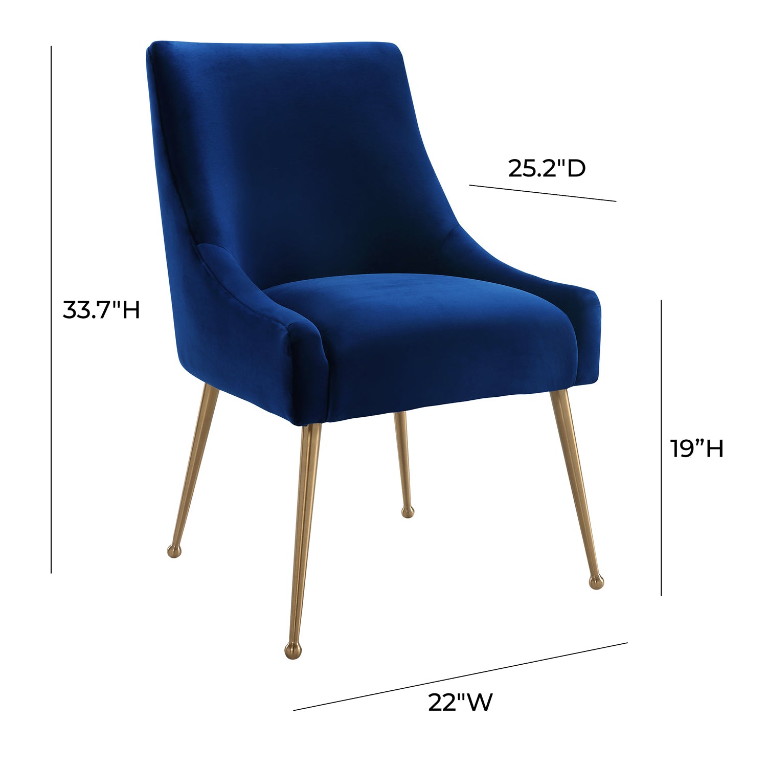 TOV Furniture Beatrix Velvet Side Chair