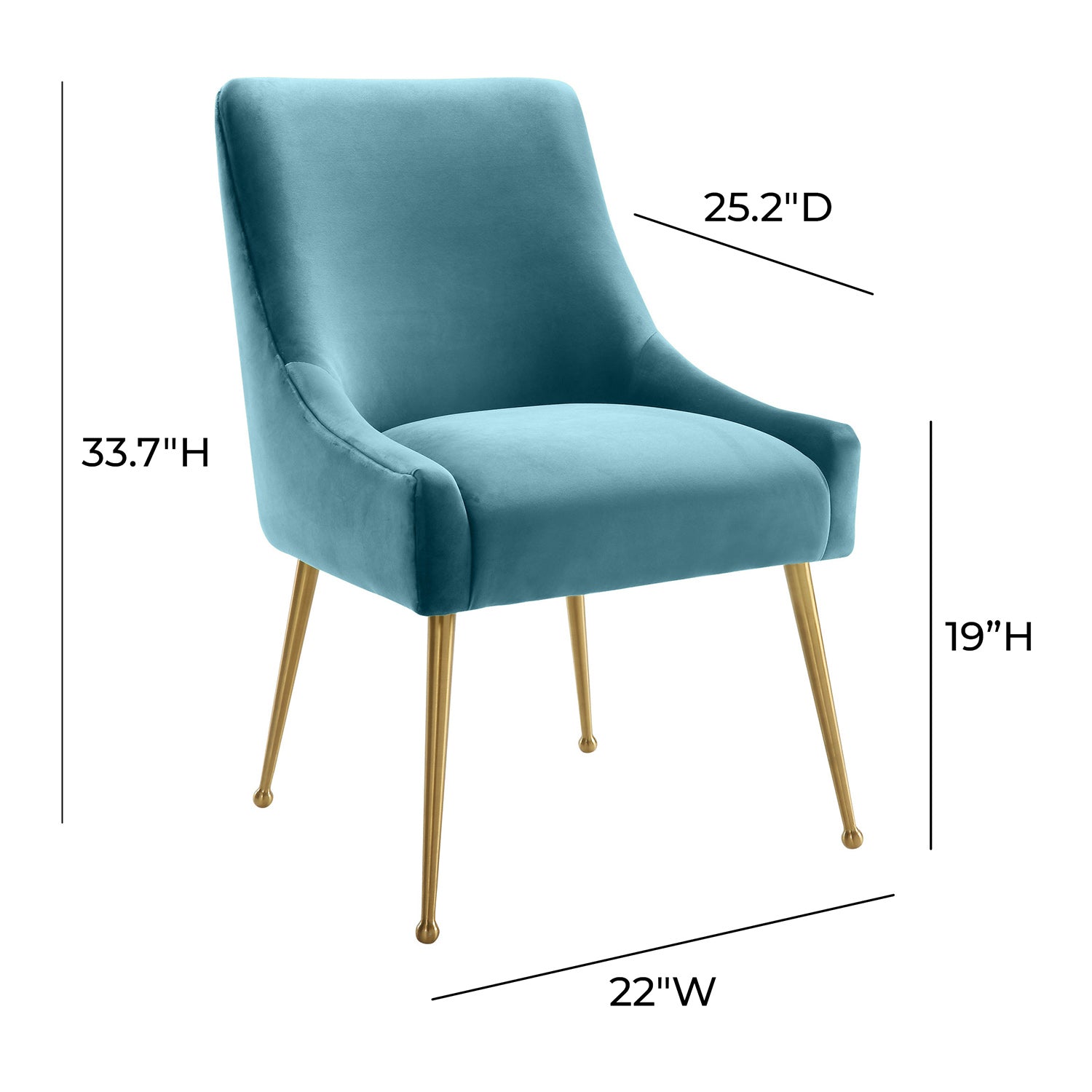 TOV Furniture Beatrix Velvet Side Chair