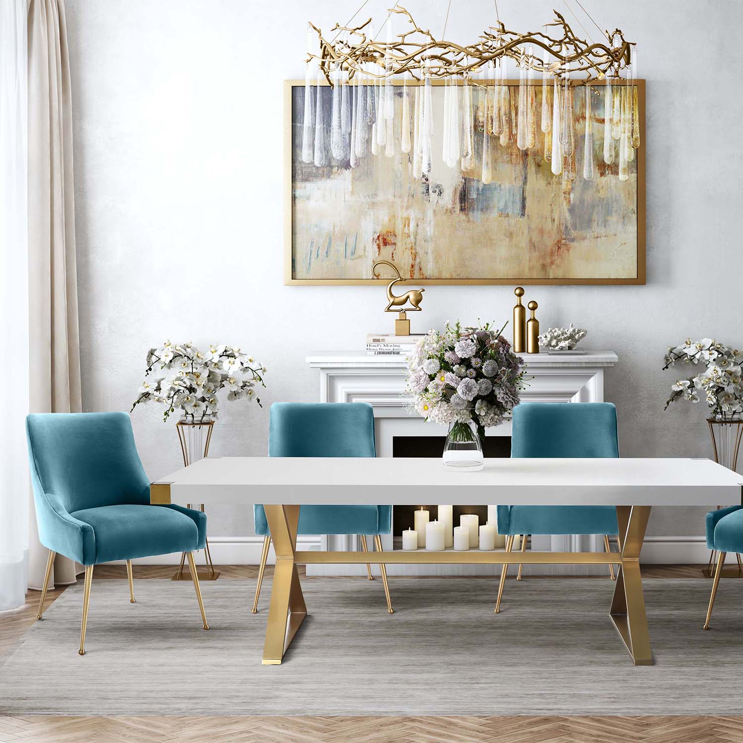 TOV Furniture Beatrix Velvet Side Chair