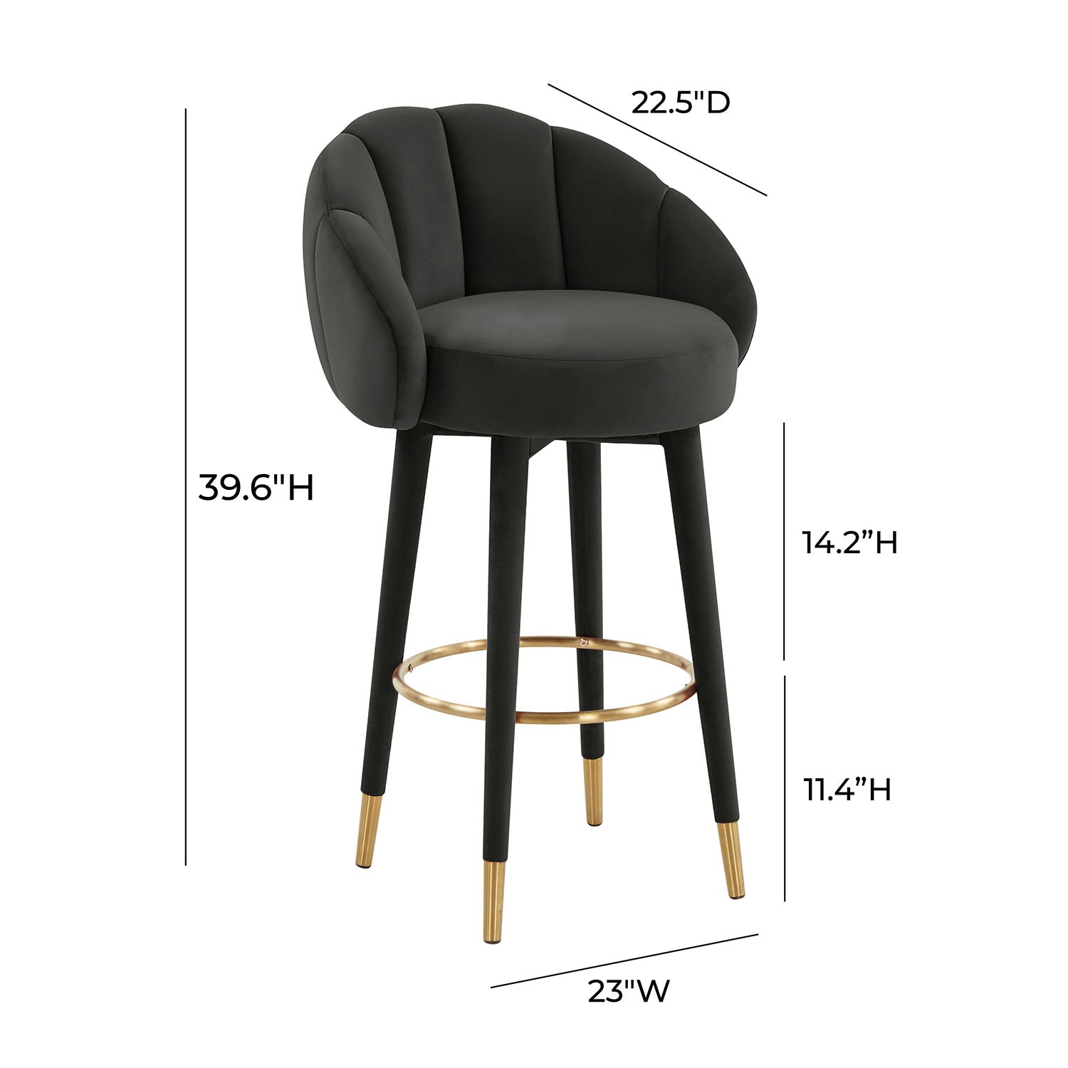 TOV Furniture Myla Swivel Bar Stool