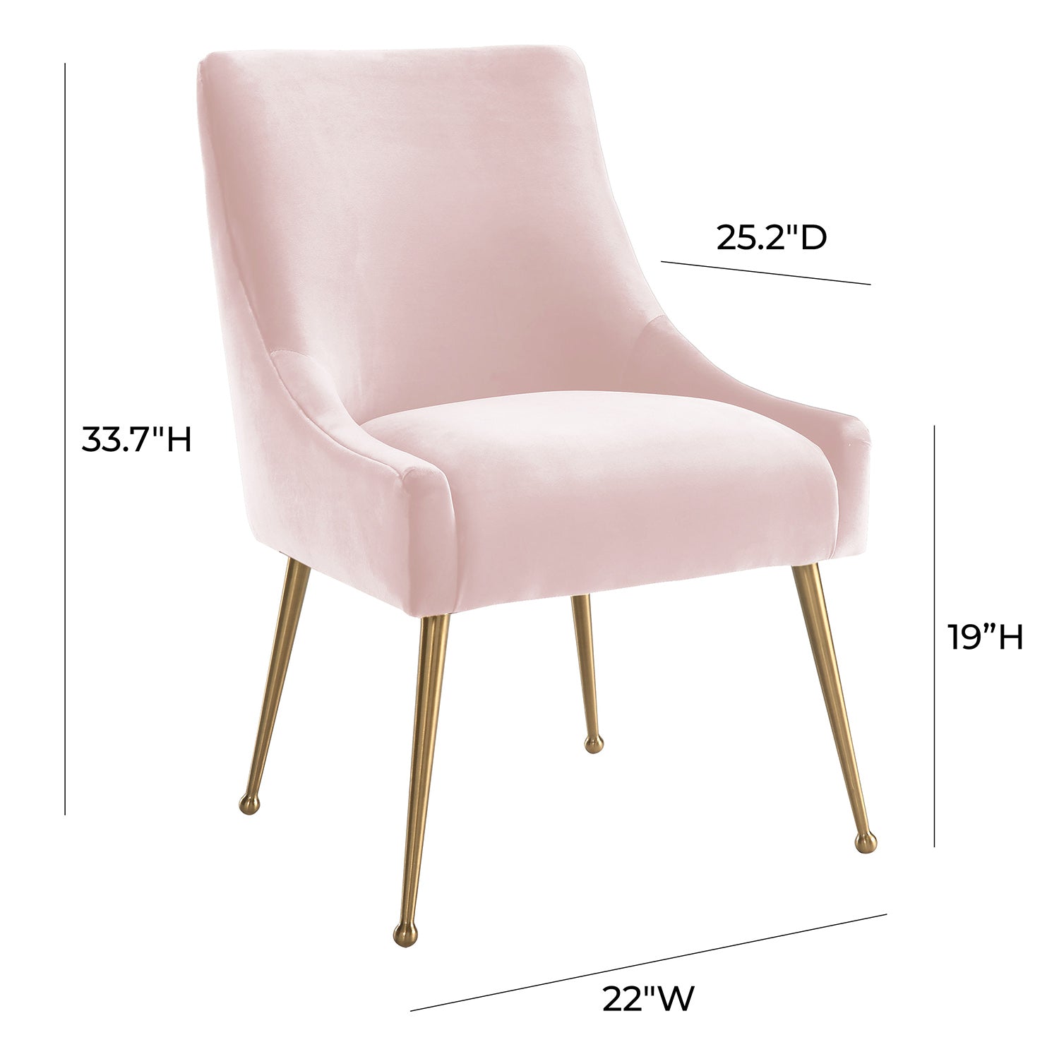 TOV Furniture Beatrix Velvet Side Chair