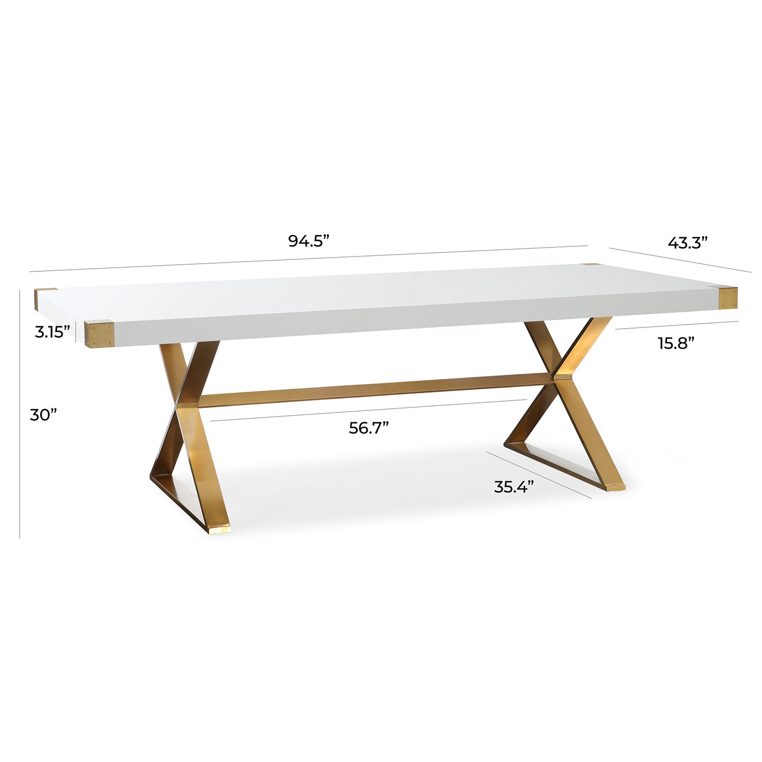 TOV Furniture Adeline Lacquer Dining Table