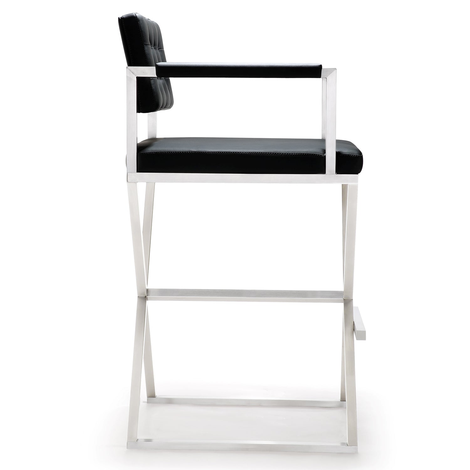 TOV Furniture Director Stainless Steel Bar Stool