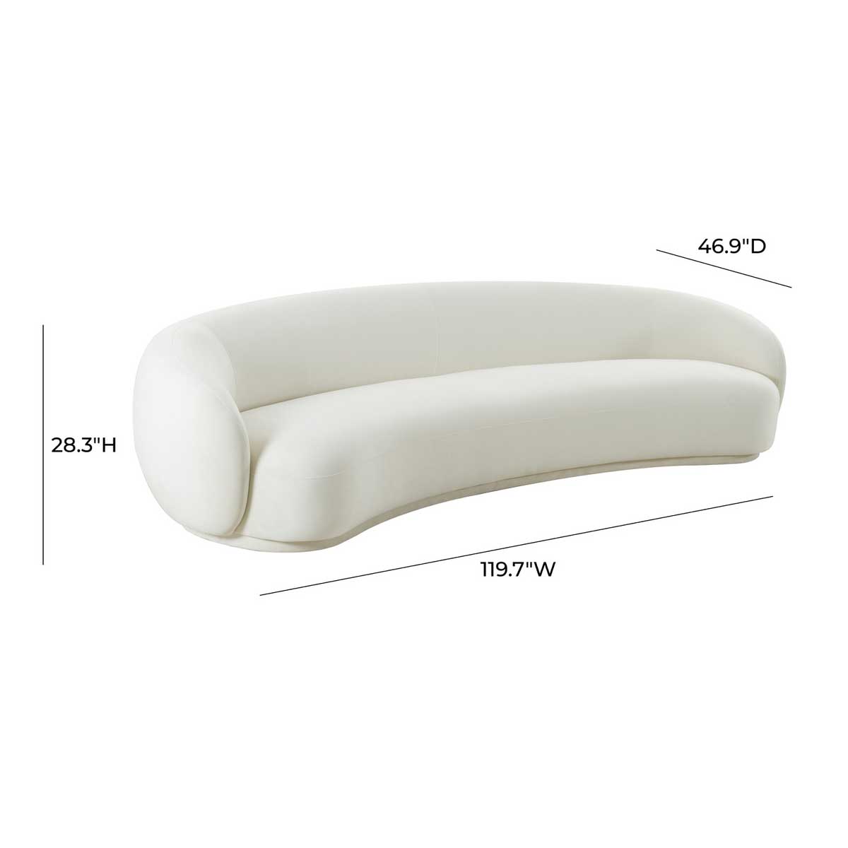 TOV Furniture Kendall Velvet Large Sofa