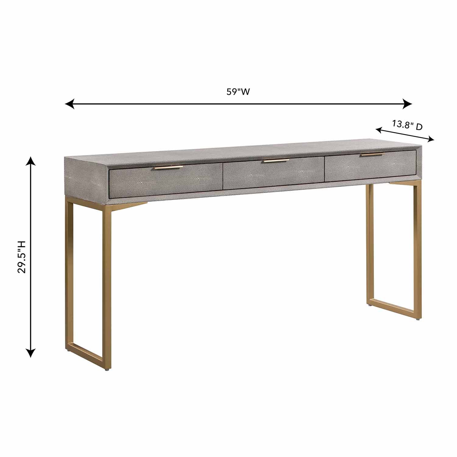 TOV Furniture Pesce Shagreen Console Table