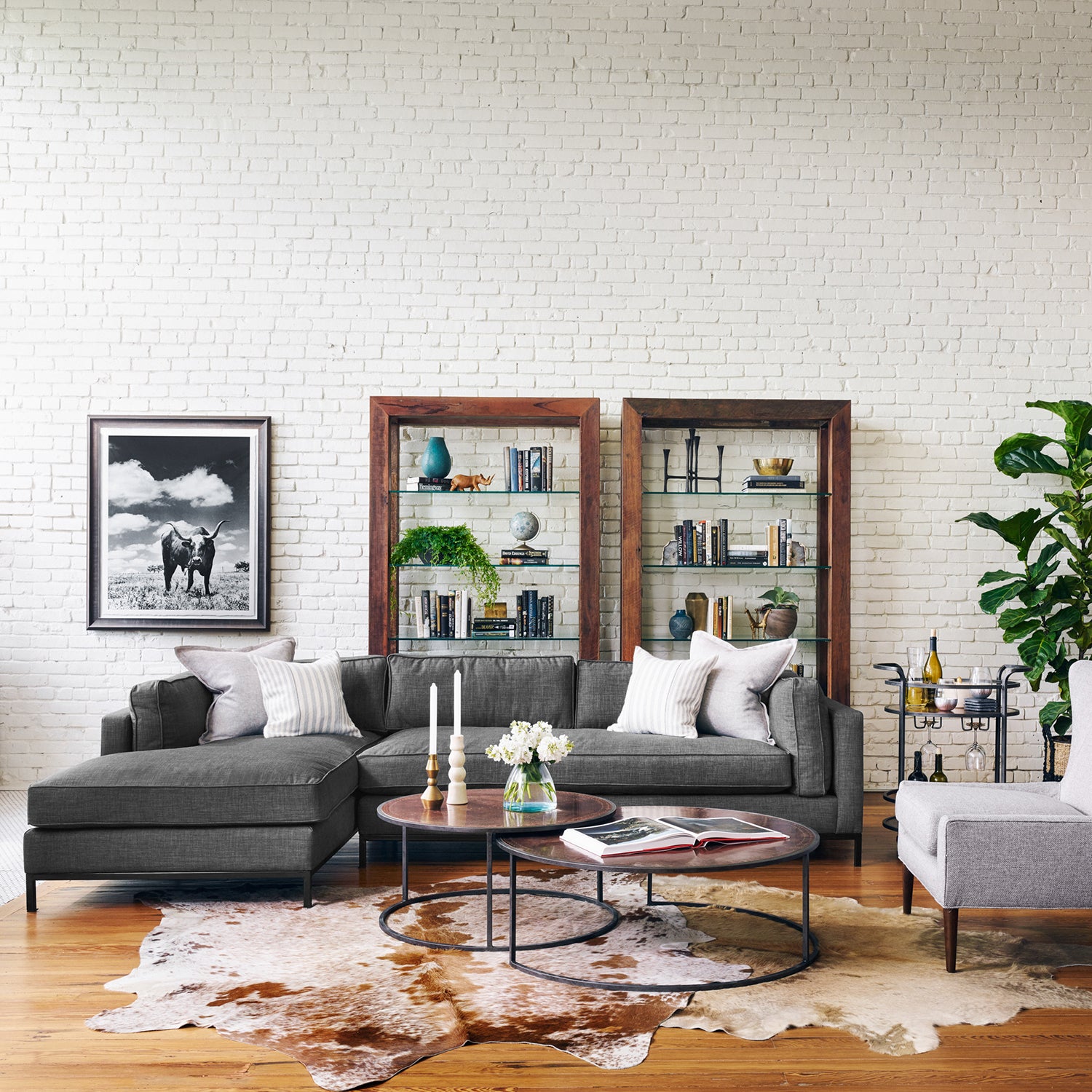 Four Hands Grammercy 2 Piece Left Sectional Sofa - Final Sale