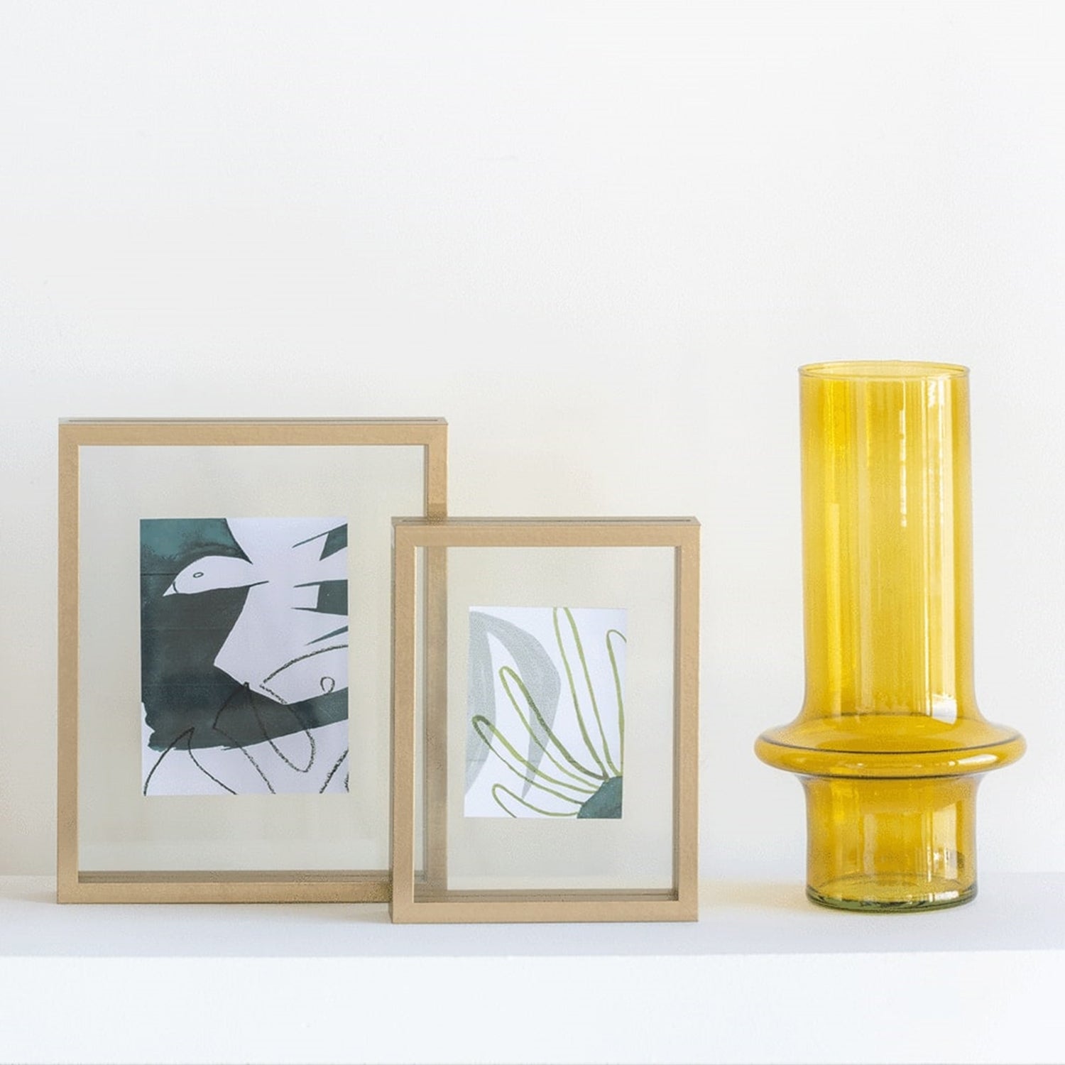 Kiko Yellow Recycled Glass Vase