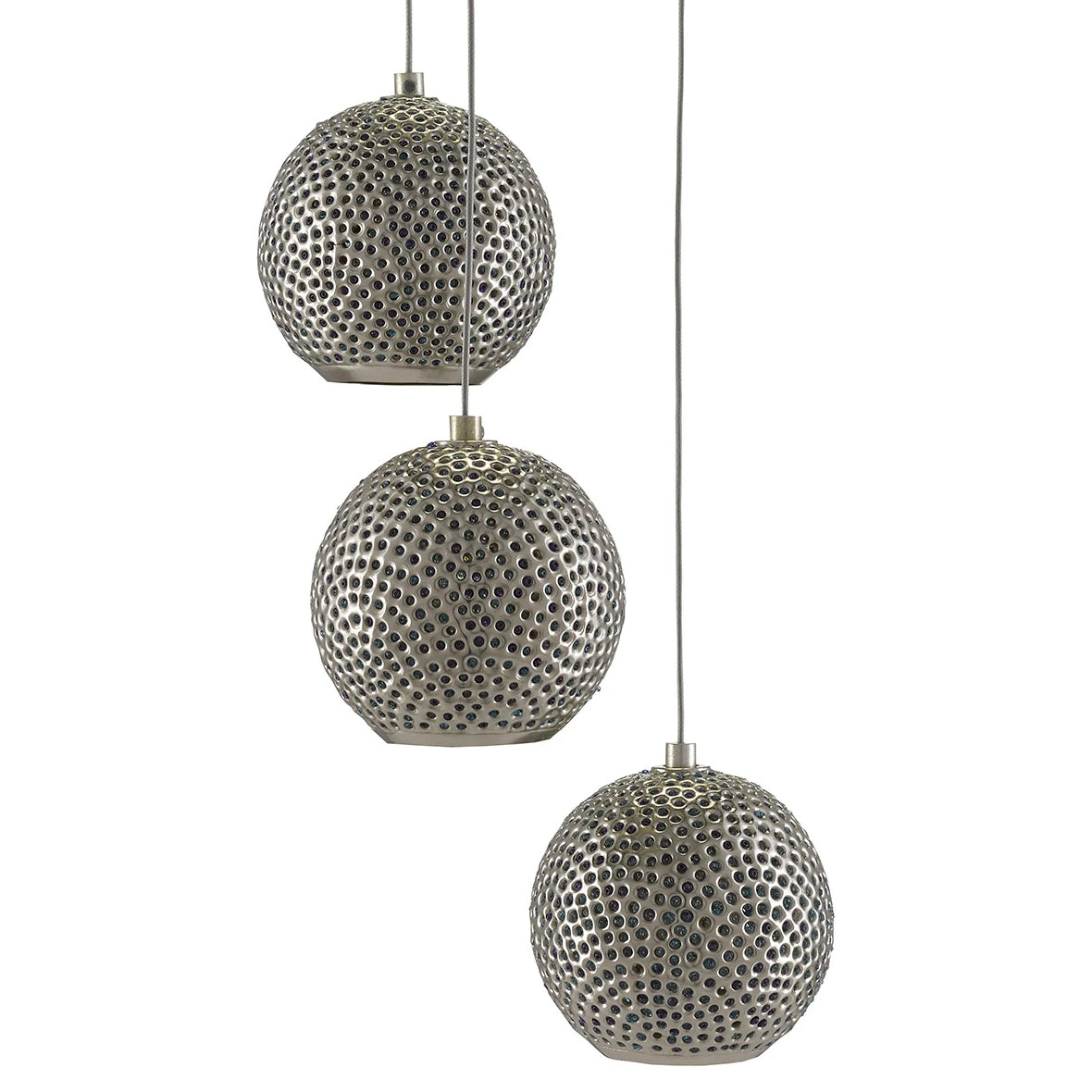 Currey & Co Giro 3-Light Multi-Drop Pendant
