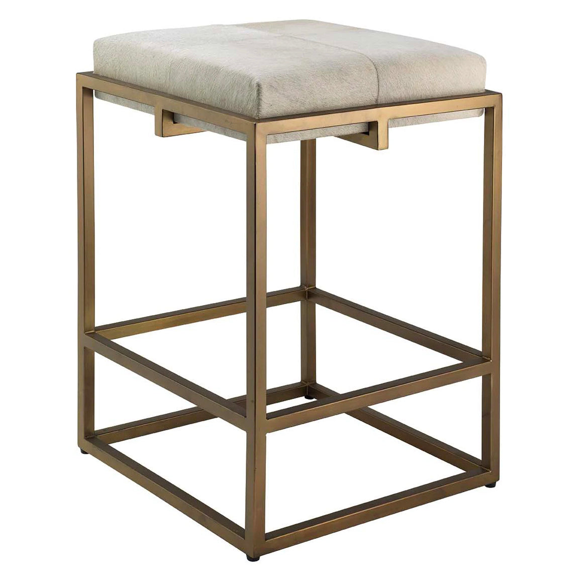 Jamie Young Shelby Antique Brass Counter Stool