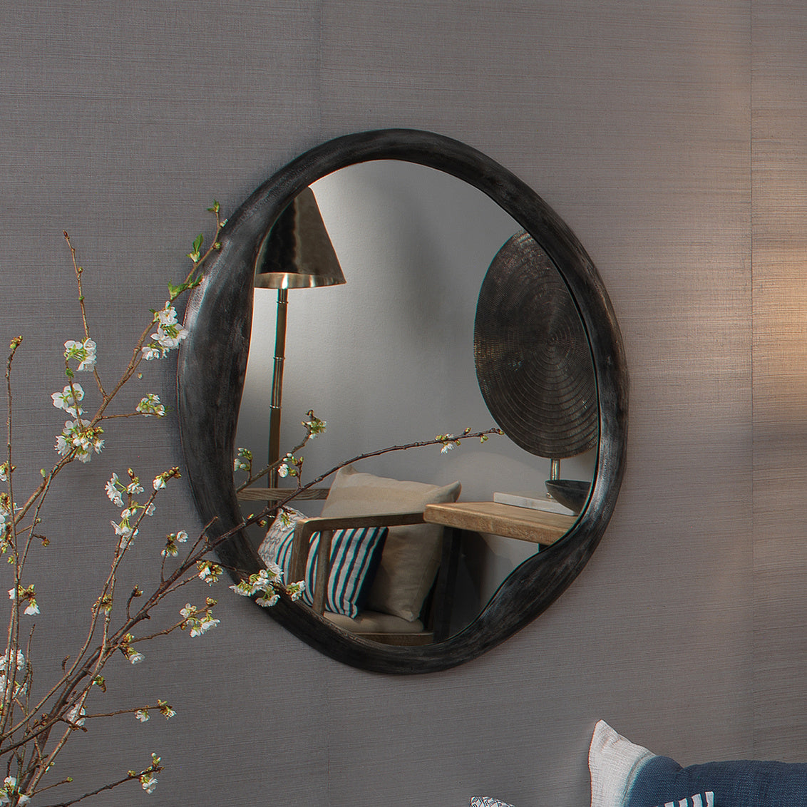 Jamie Young Organic Round Wall Mirror