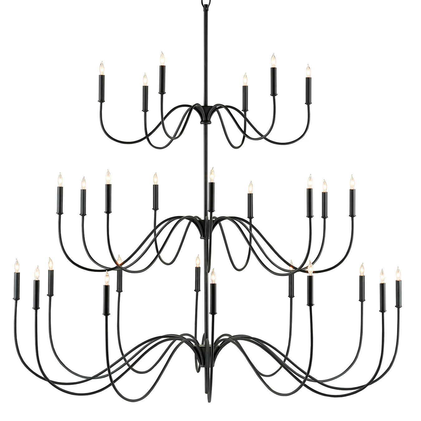 Currey & Co Tirrell 3-Tier Large Chandelier
