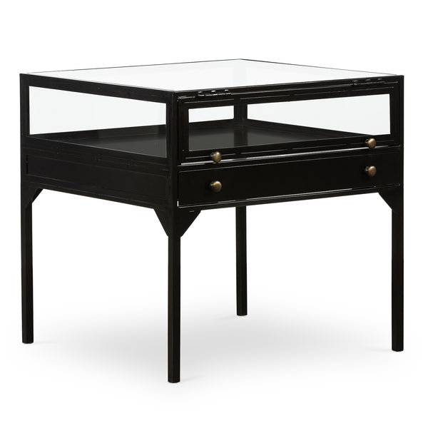 Four Hands Shadow Box End Table Set of 2 Paynes Gray