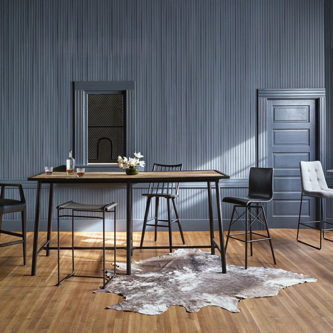 Four Hands Lewis Windsor Bar Stool Set of 2