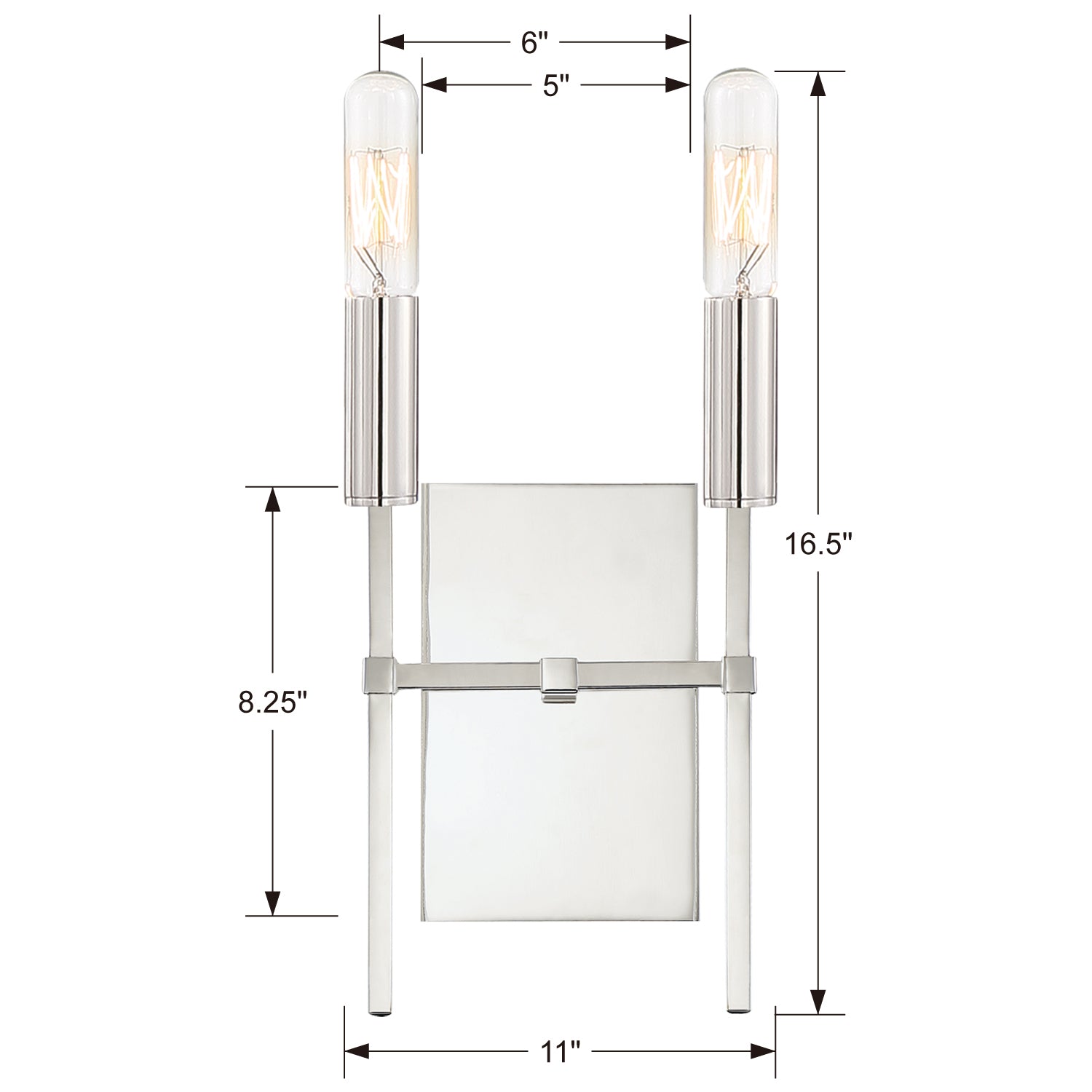 Crystorama Veronica 2-Light Wall Sconce
