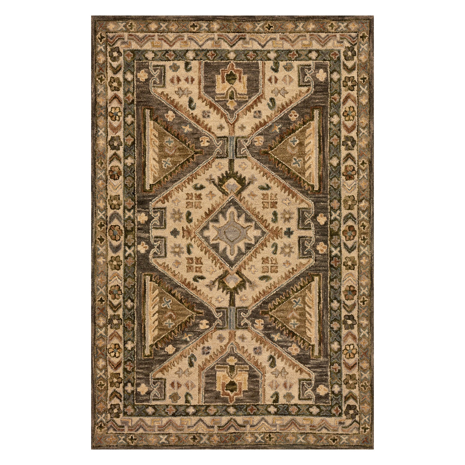Loloi Victoria Walnut/Beige Hooked Rug