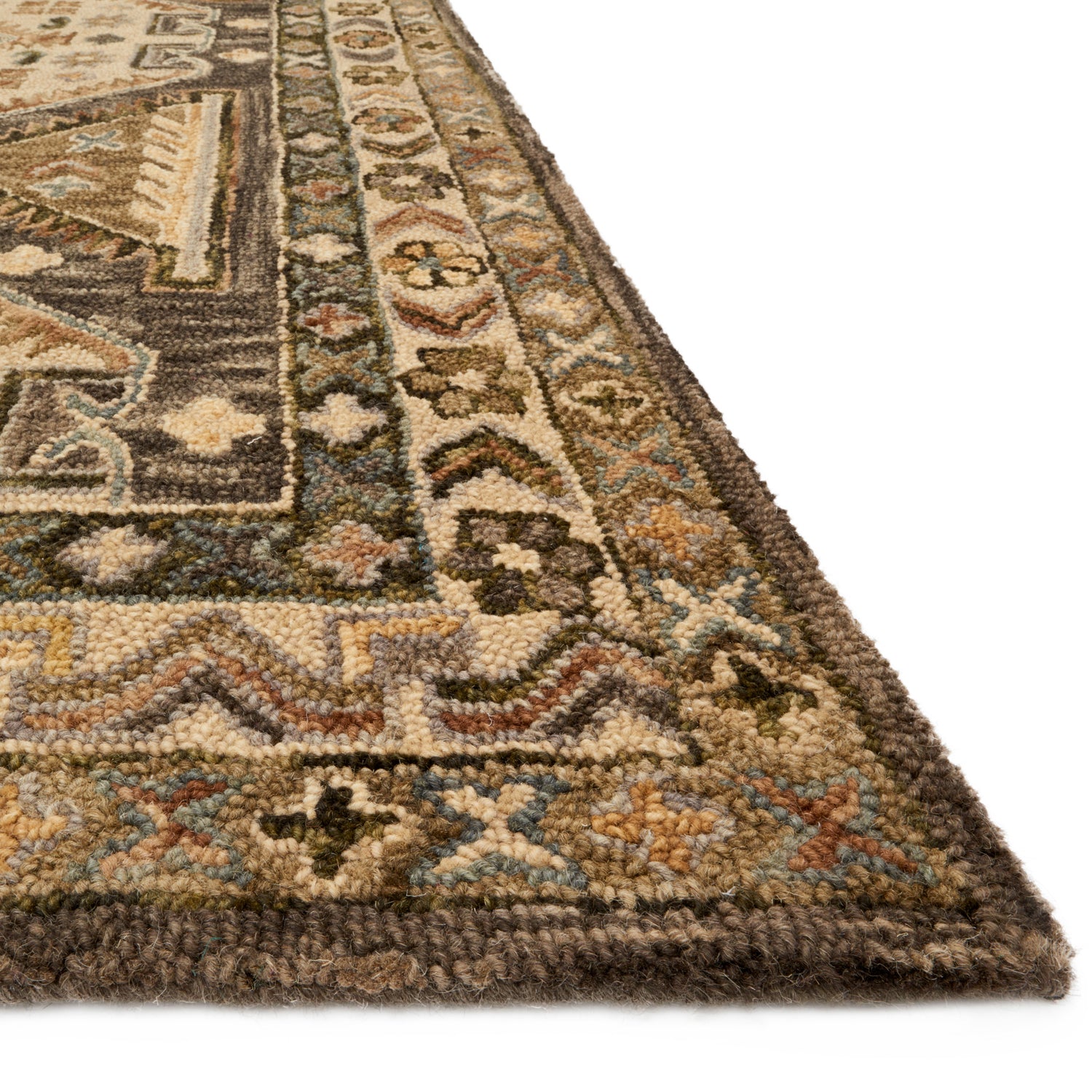 Loloi Victoria Walnut/Beige Hooked Rug