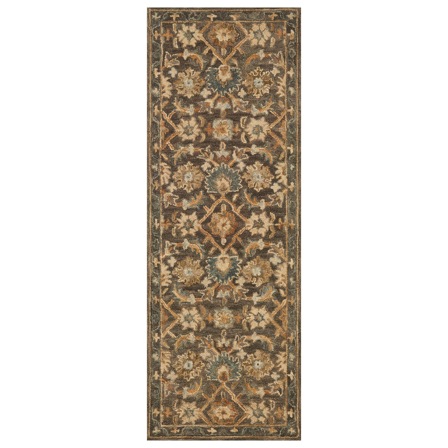 Loloi Victoria Dark Taupe/Multi Hooked Rug