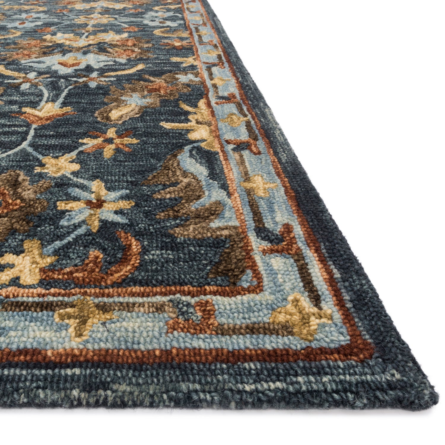 Loloi Victoria Denim/Multi Hooked Rug