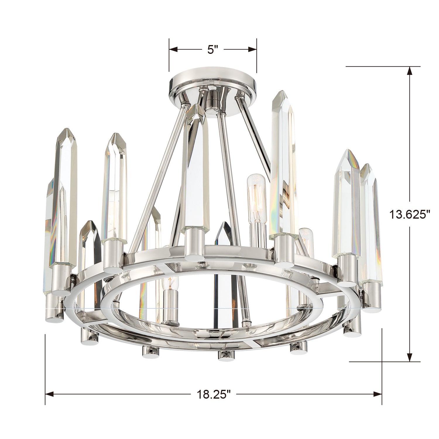 Crystorama Watson Semi Flush Ceiling Mount