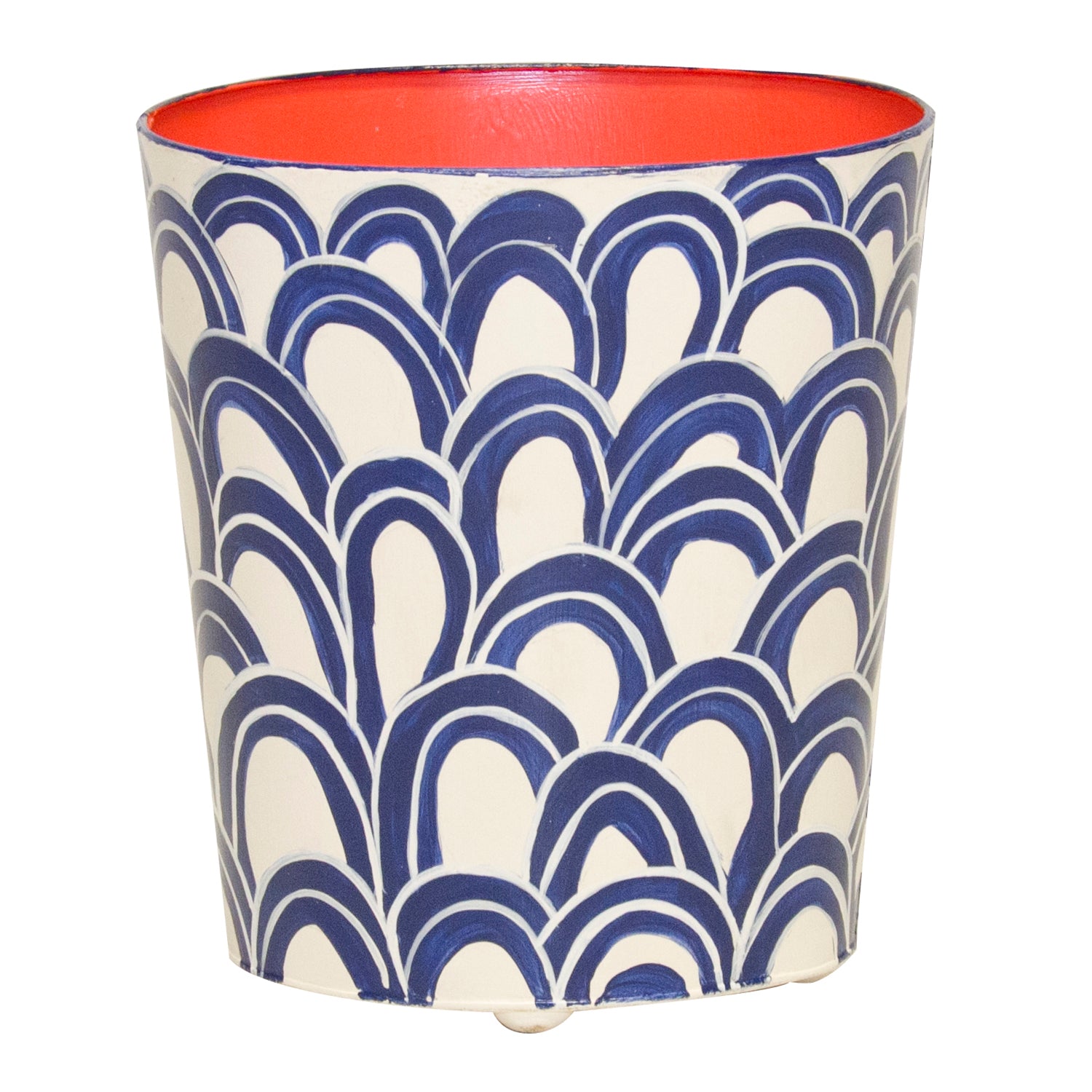 Worlds Away Scallop Wastebasket