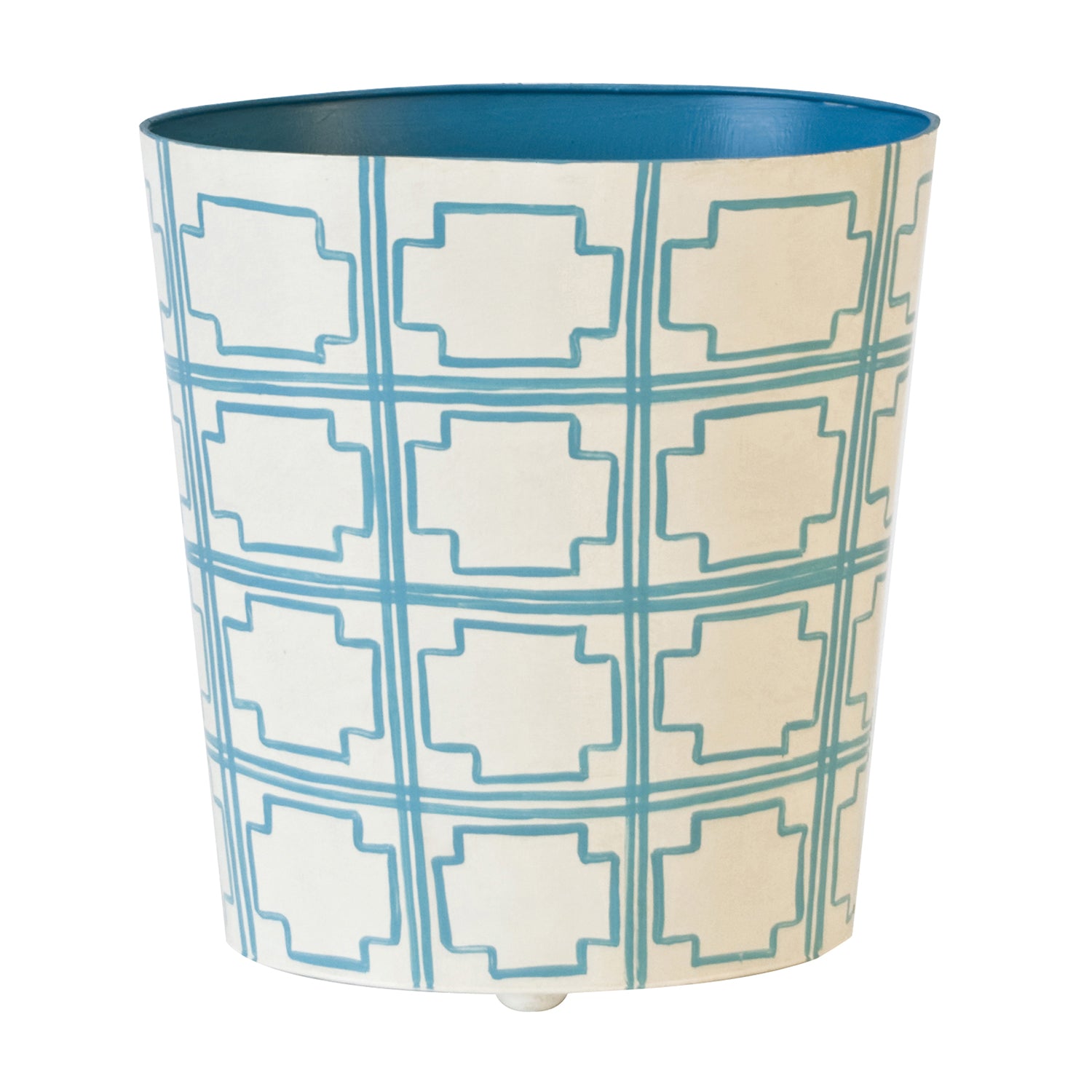 Worlds Away Cross Wastebasket