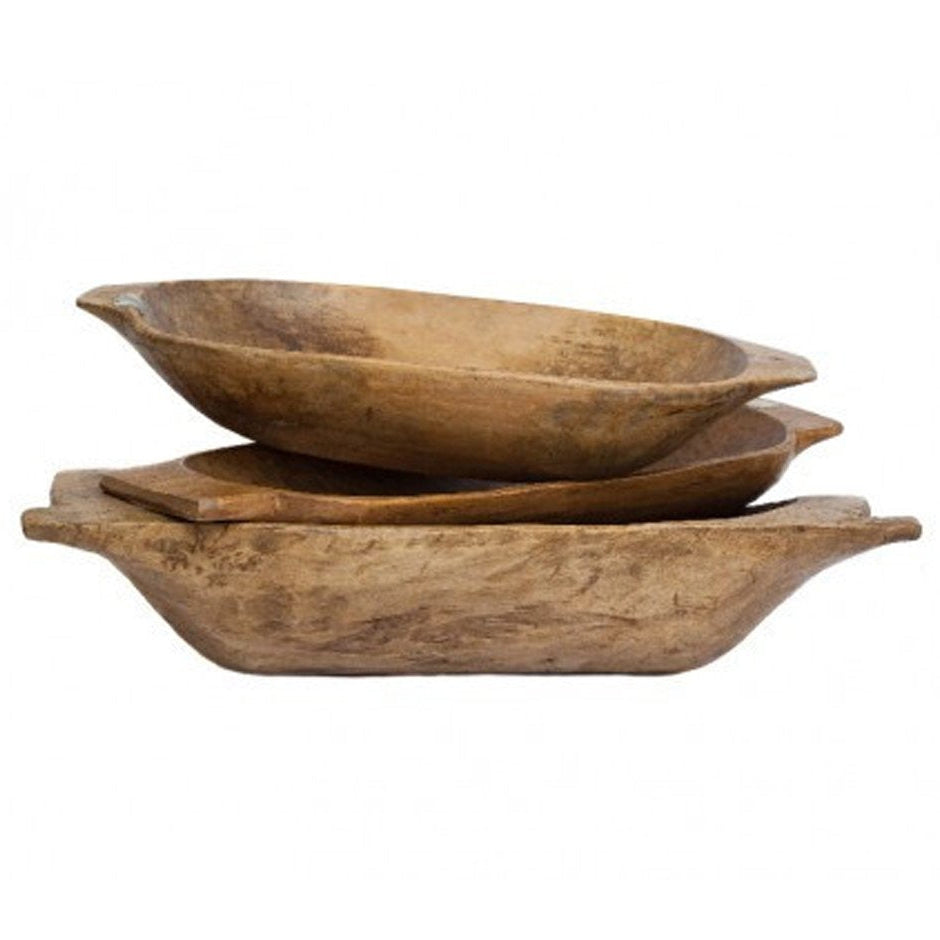 Etu Home Antique Oval Dough Bowl