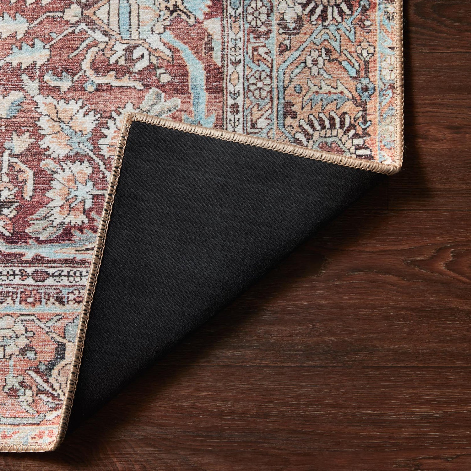 Loloi Wynter Tomato/Teal Power Loomed Rug