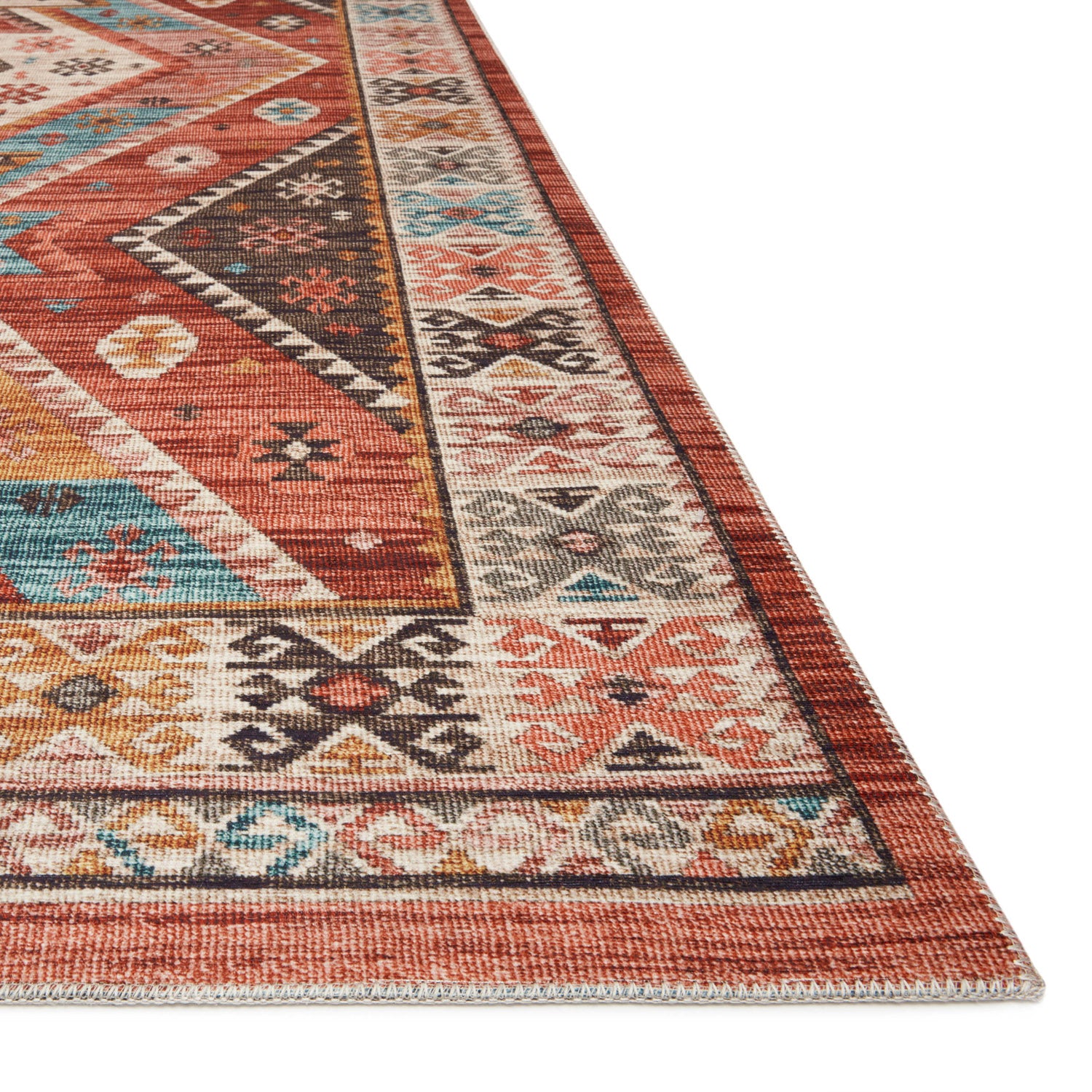 Loloi Zion Red/Multi Power Loomed Rug