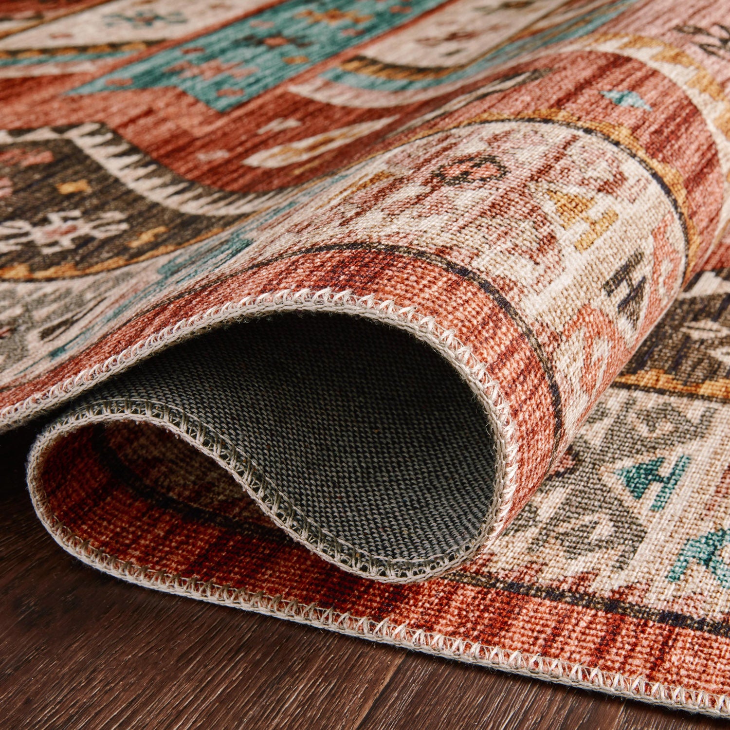 Loloi Zion Red/Multi Power Loomed Rug