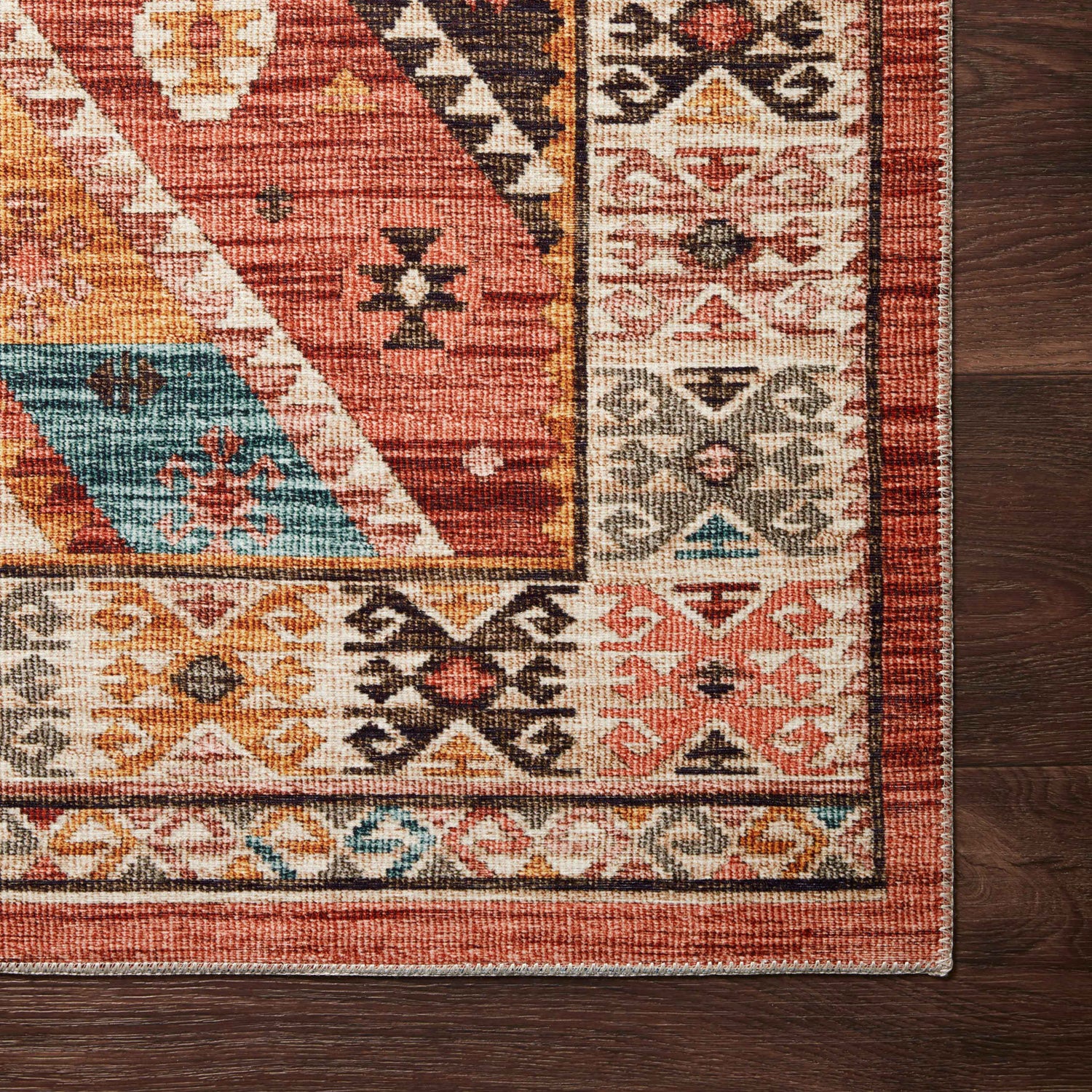 Loloi Zion Red/Multi Power Loomed Rug