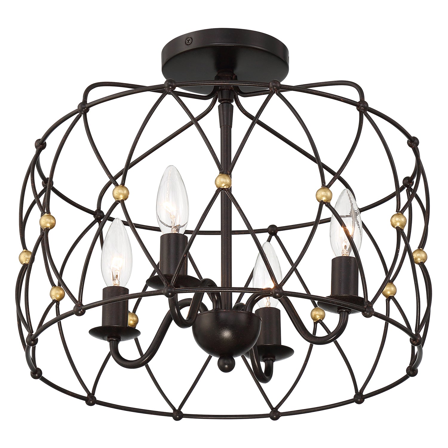 Crystorama Zucca Semi Flush Ceiling Mount