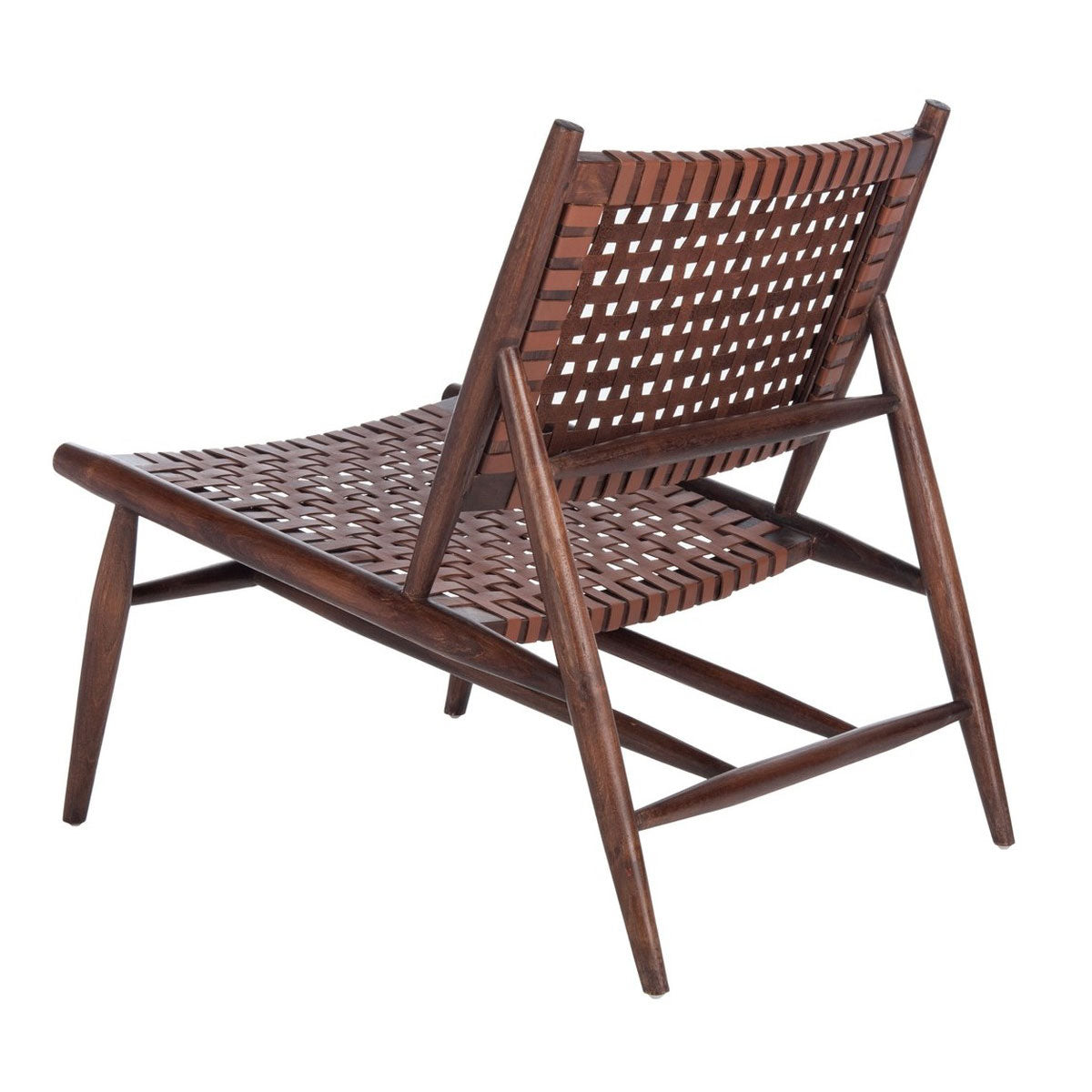 Franks Leather Woven Accent Chair