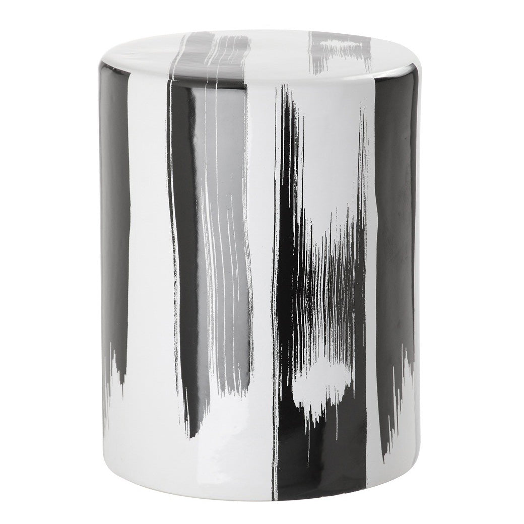 Brushstroke Ceramic Garden Stool