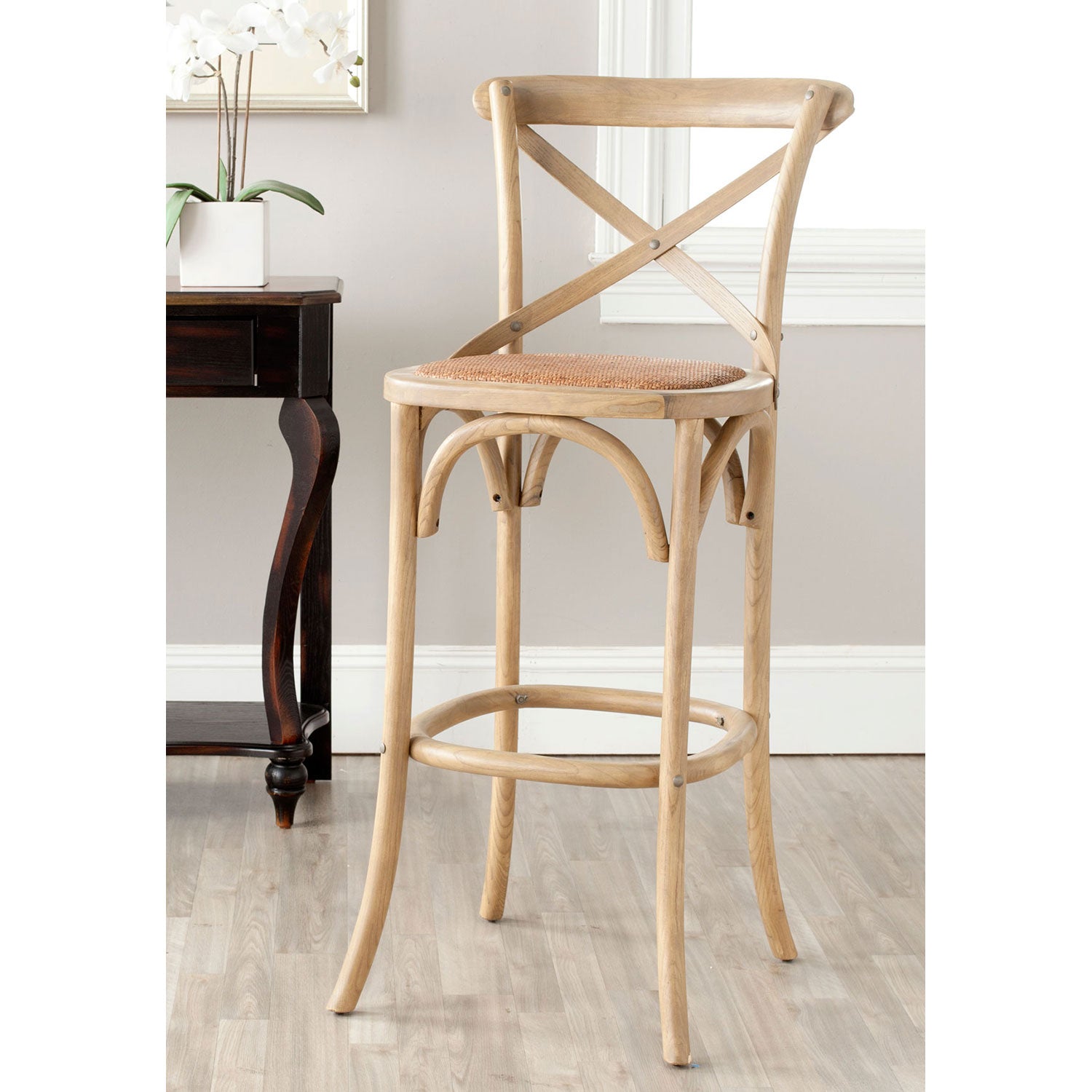 Oak Hill X-Back Bar Stool